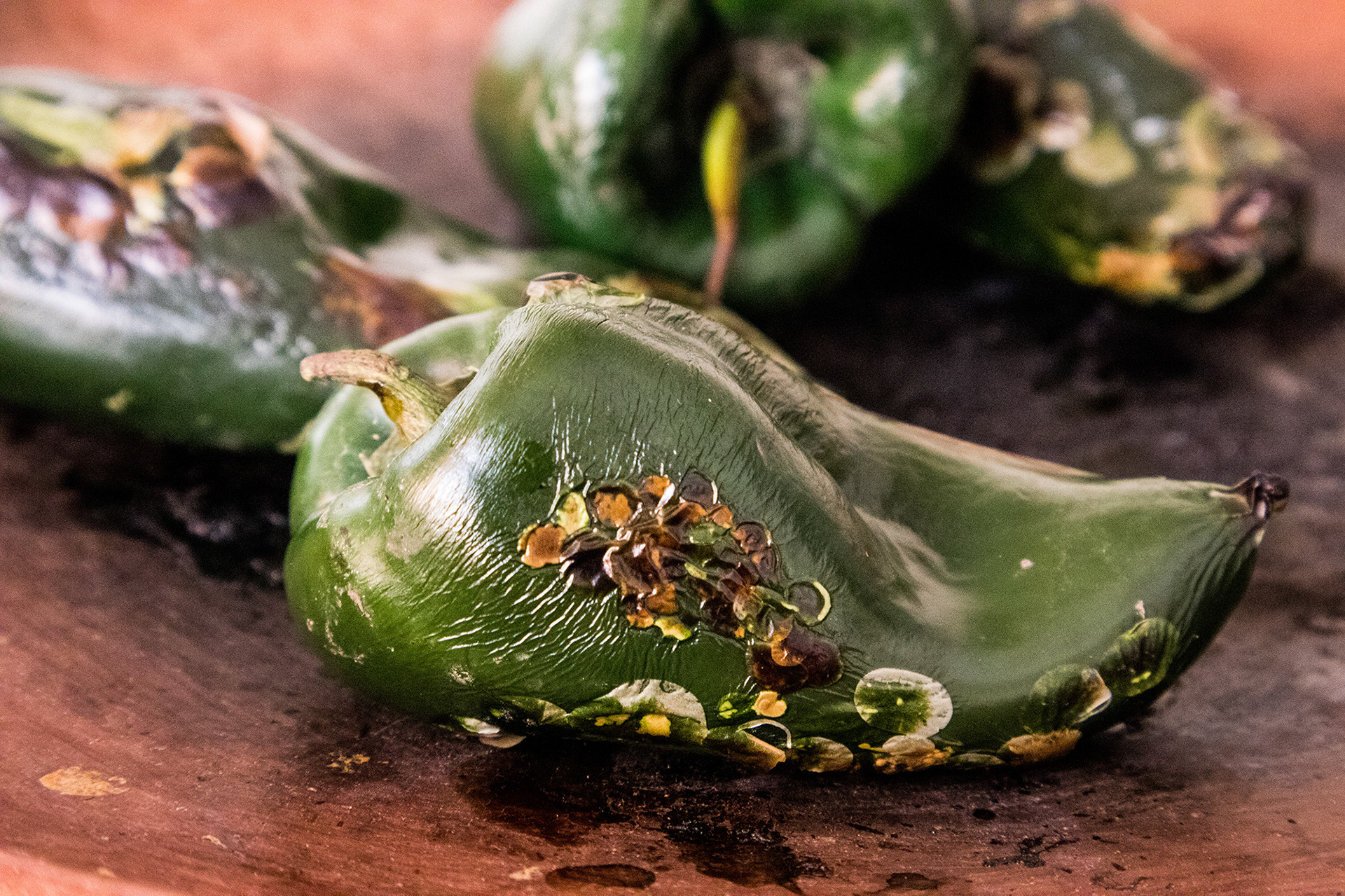 Roasting Poblano Chiles