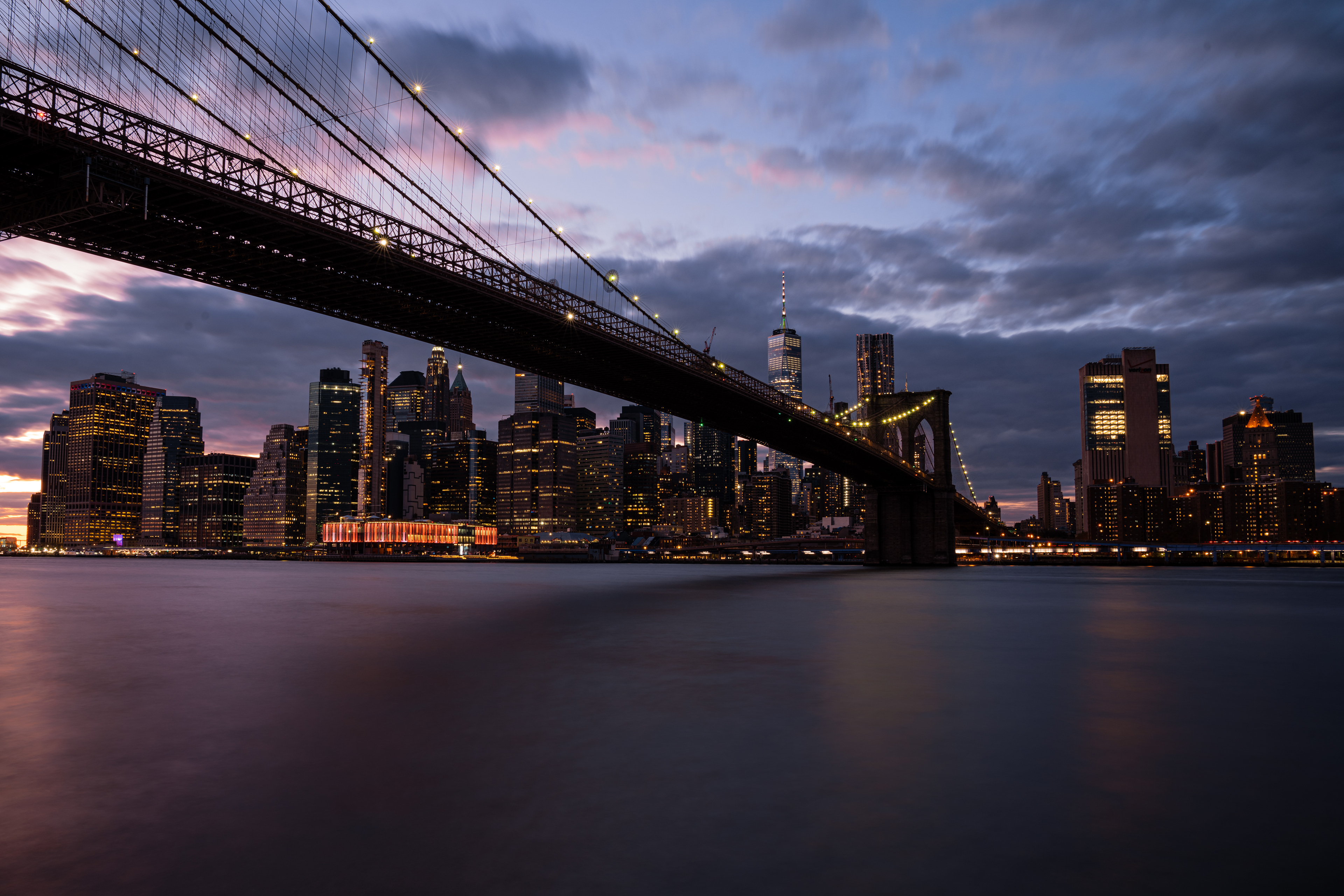 Brooklyn Bridge; Manhattan; New York City; New York; DUMBO; Brooklyn