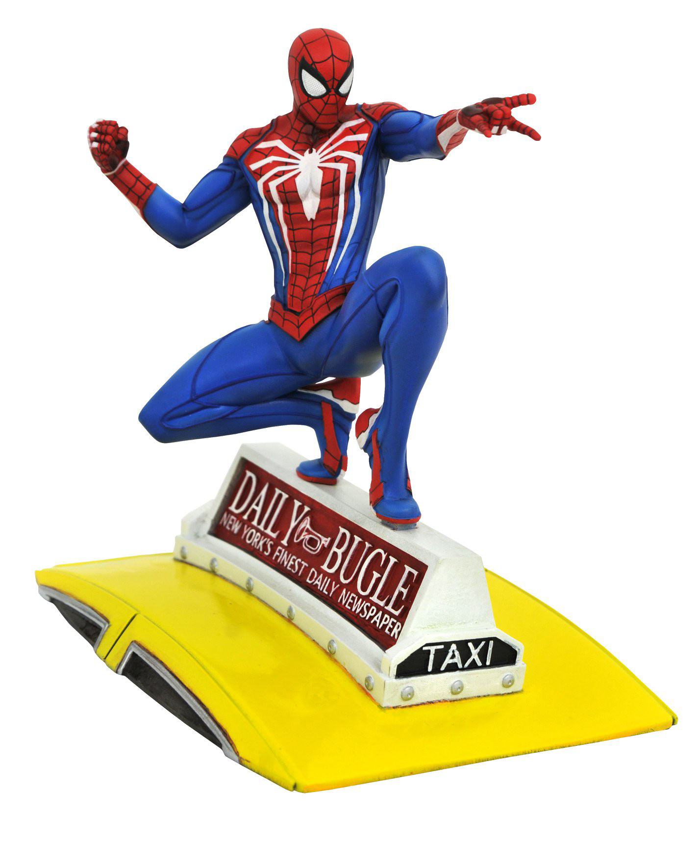 Marvel GamerVerse Spider-Man on Cab Gallery PVC Diorama - Design.