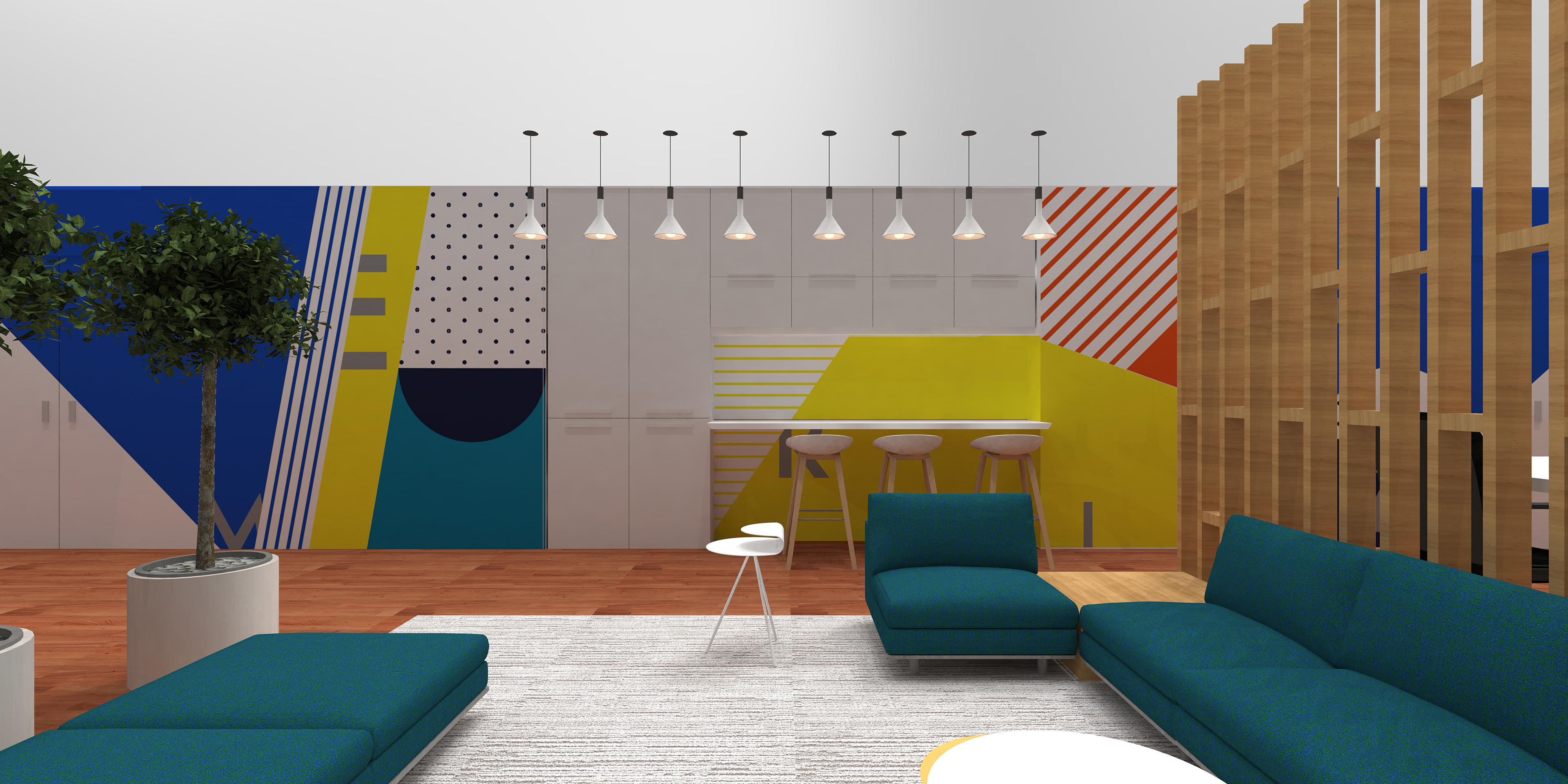 Alima Diseño Proyecto mural oficina