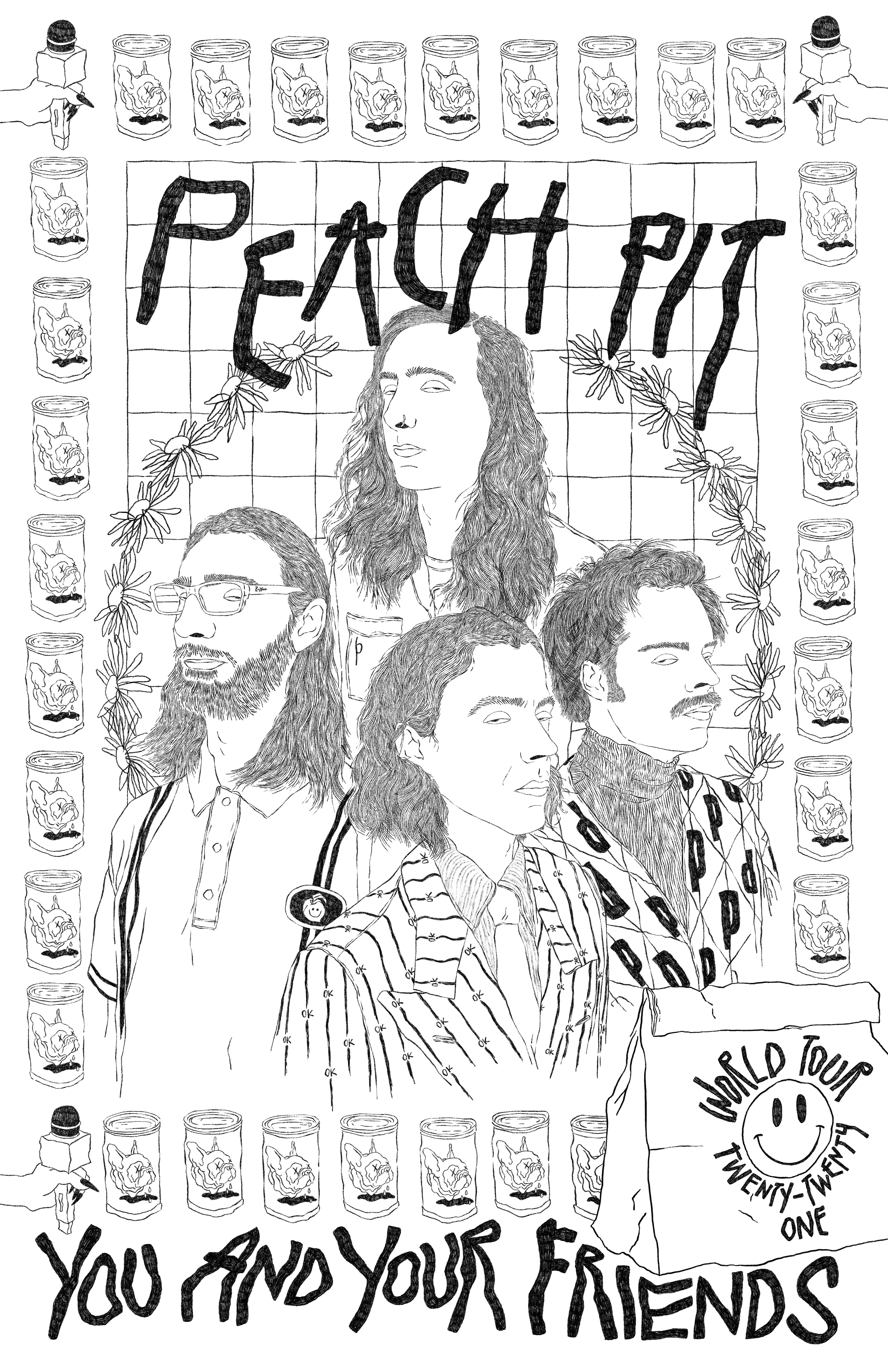 Gaya Kesten Peach Pit World Tour 21 Poster Gaya Kesten Peach Pit World Tour 21 Poster
