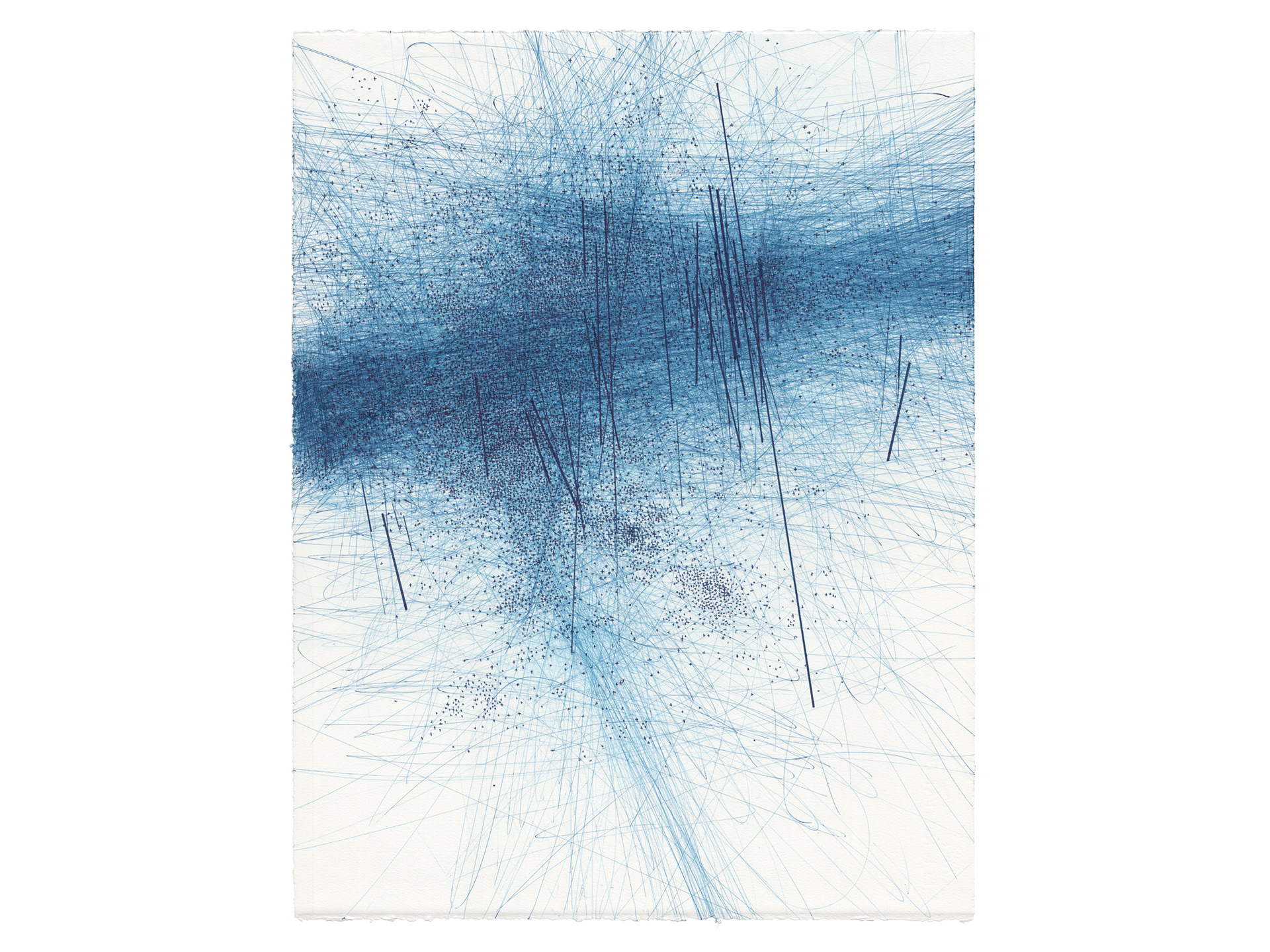 Derek Lerner, Impermanence 1, 2016 Ink on paper 26 x 20 inches (66cm x 51cm)