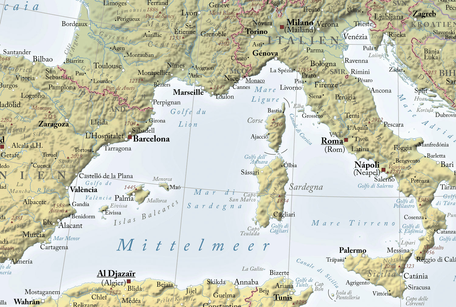 MOHRI MAPS - Kartographische Werkstatt - Lars Mohri - Karte Europa