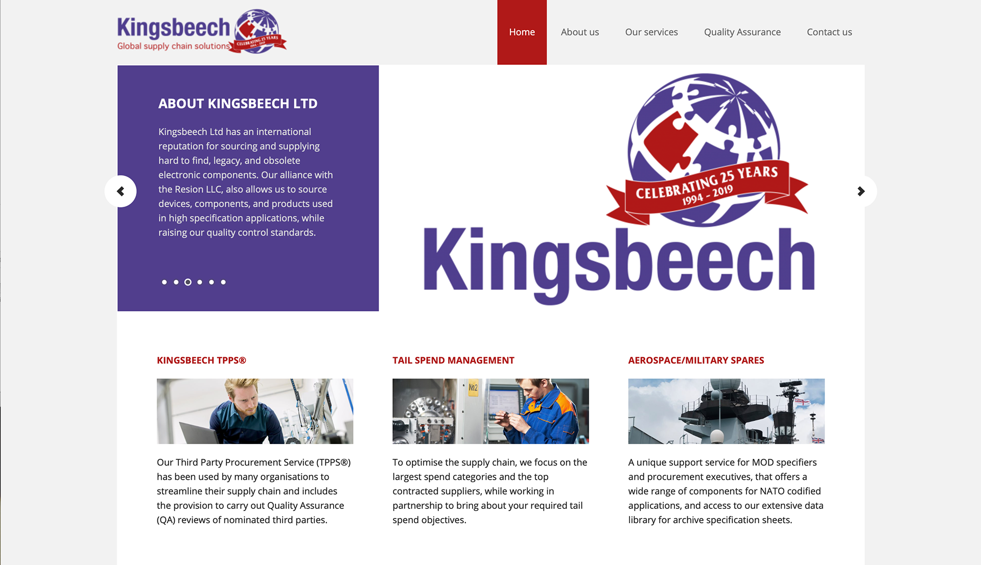 Website homepage