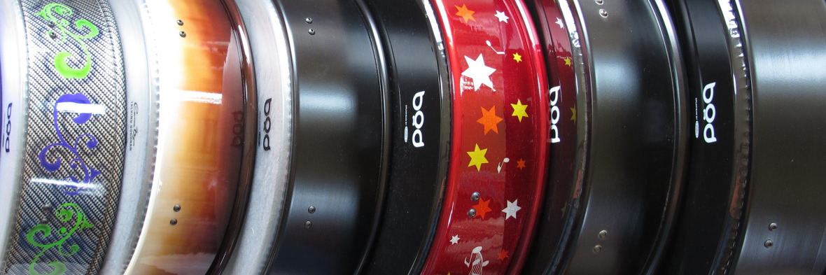 BOD branding on drum skins
