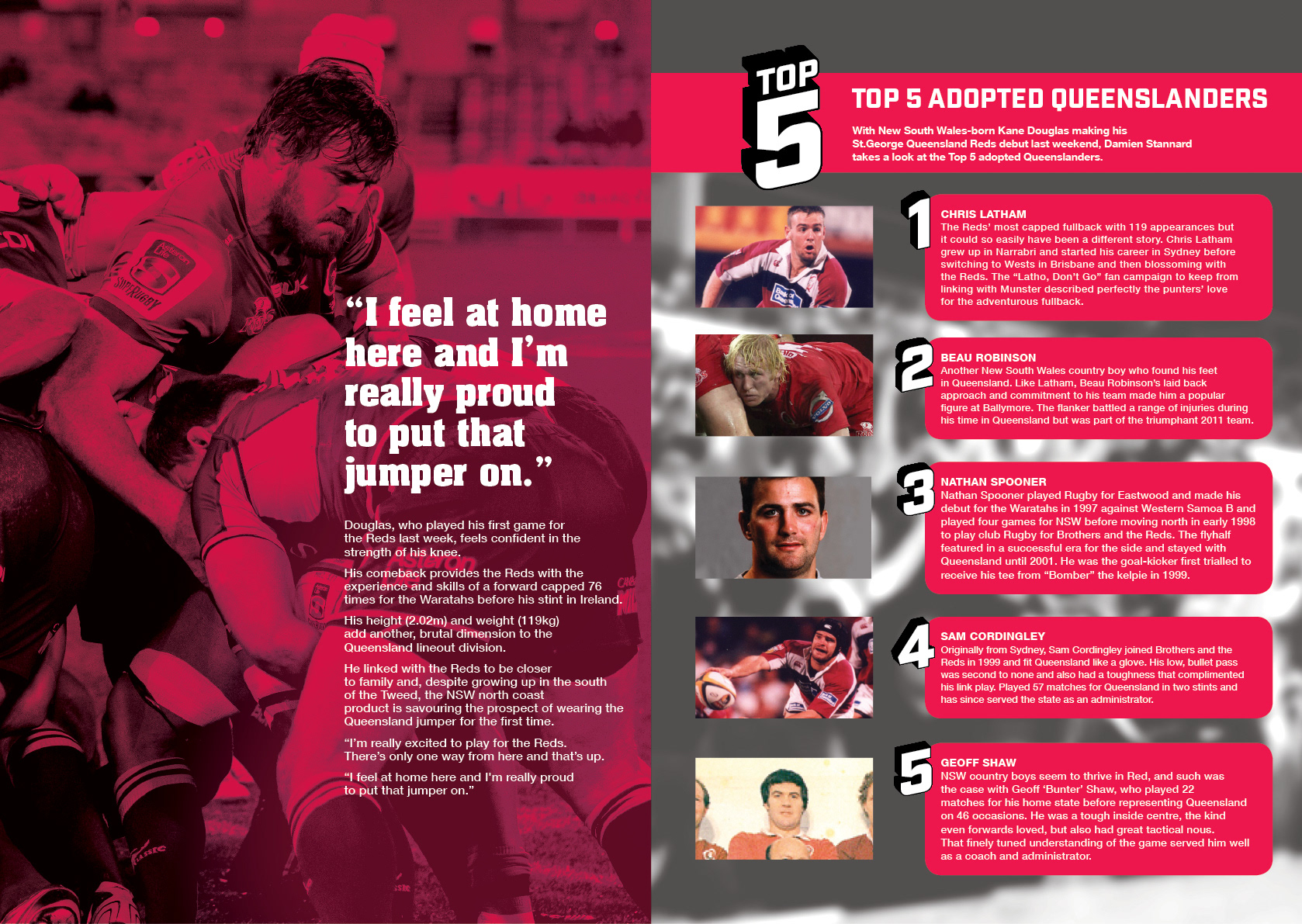 Stu Stagg Design Portfolio Queensland Reds Match Day Program