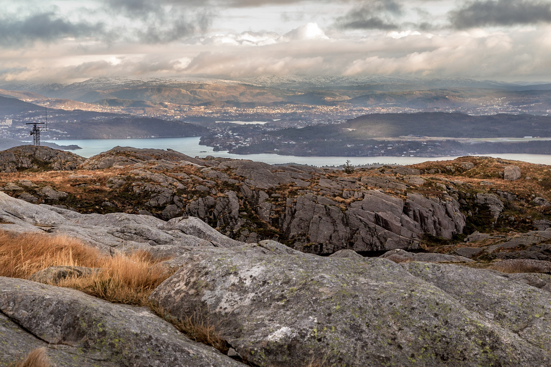 When you are on top of one of the island outside Bergen, the view towards the city is jawdropping