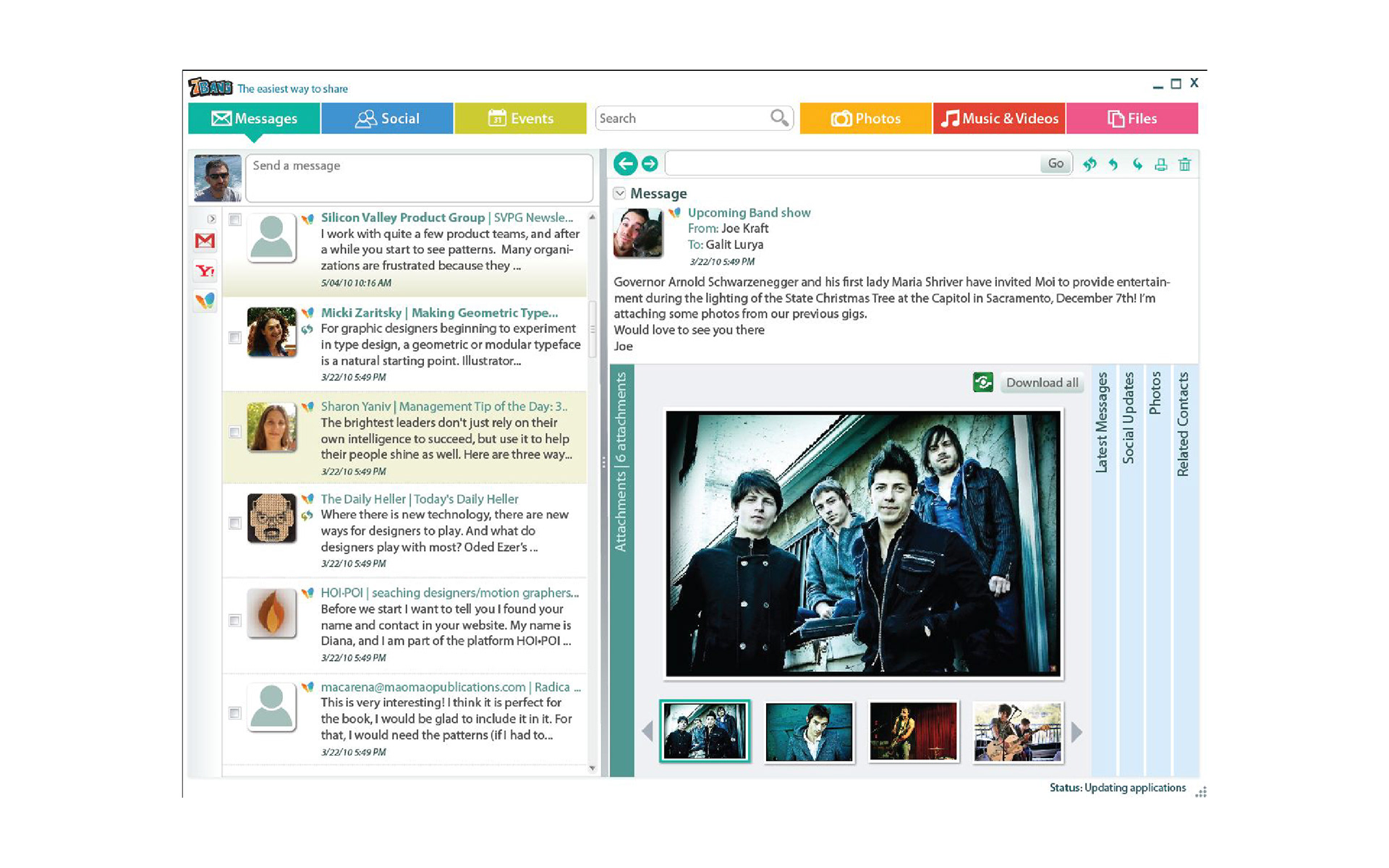 Design exploration of multimi design with top tab navigation