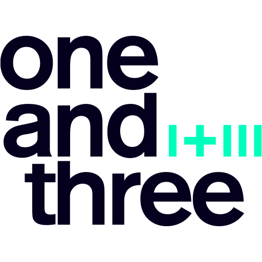 one and three logo