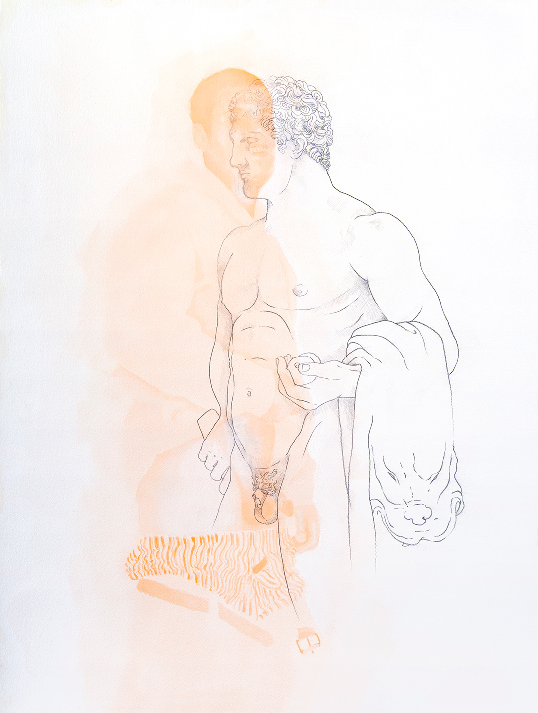 "Hercule(s)" Aquarelle et mine de plomb sur papier - 460x610 mm - 2020