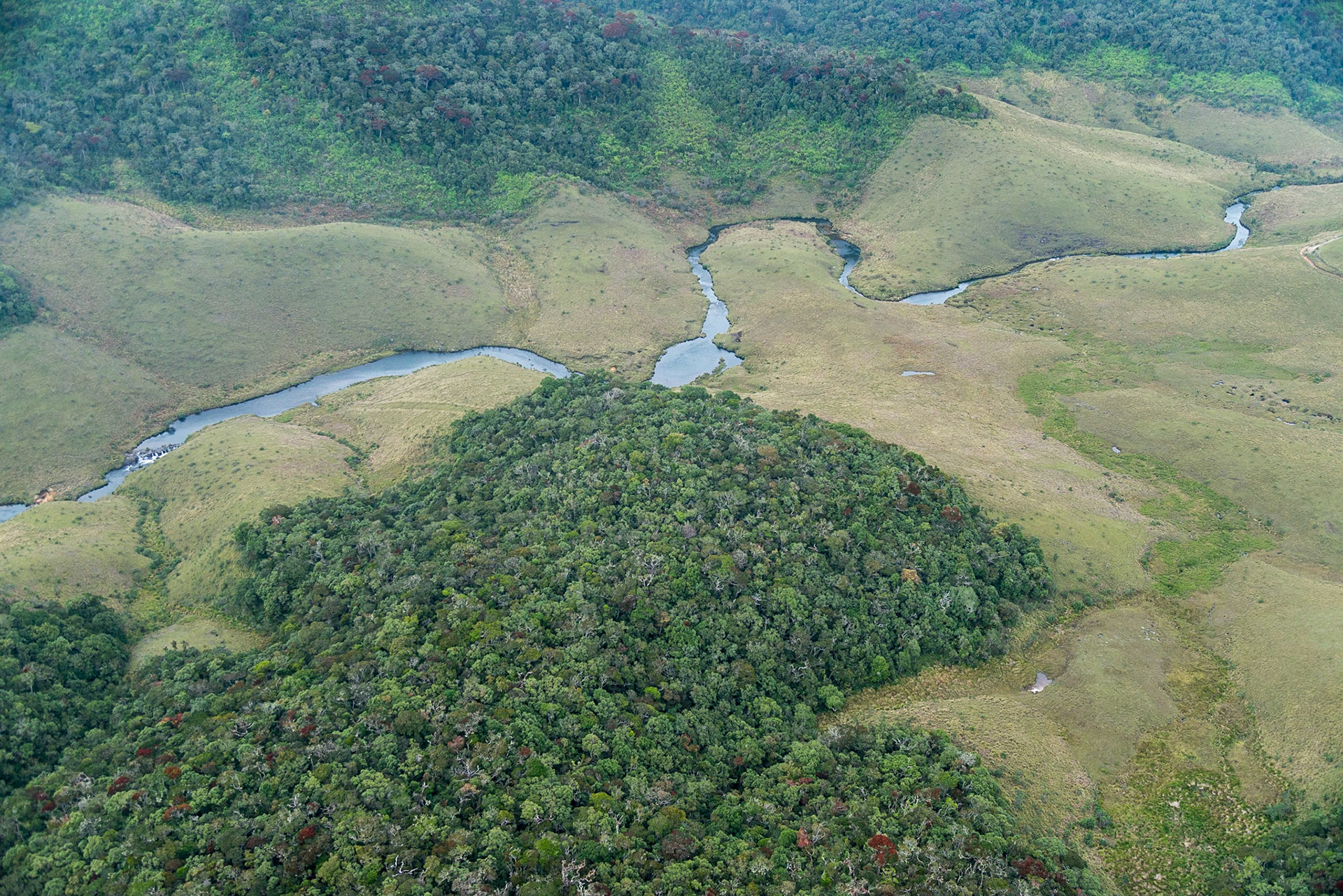 Sri Lanka, Horton Plains from the air