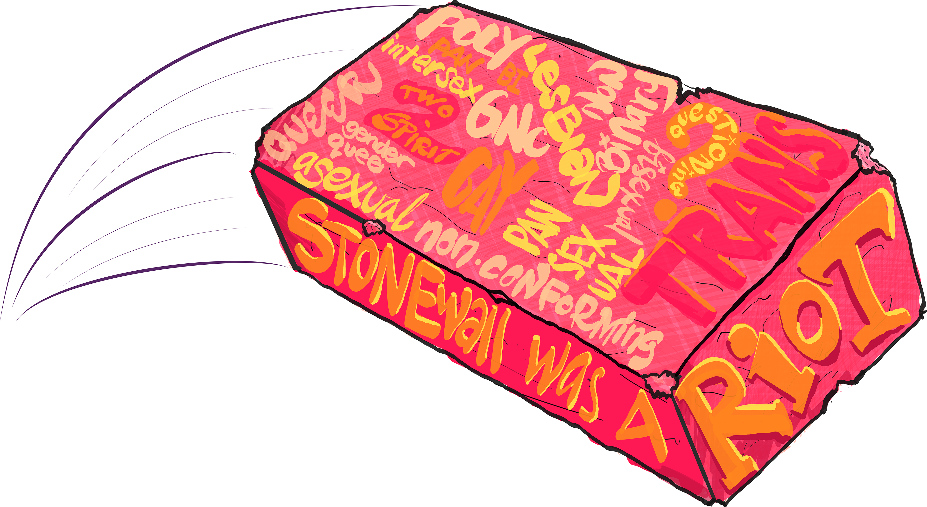 Digital Art for Printed Stickers To Celebrate the 50th Anniversary of the Stonewall Riots
