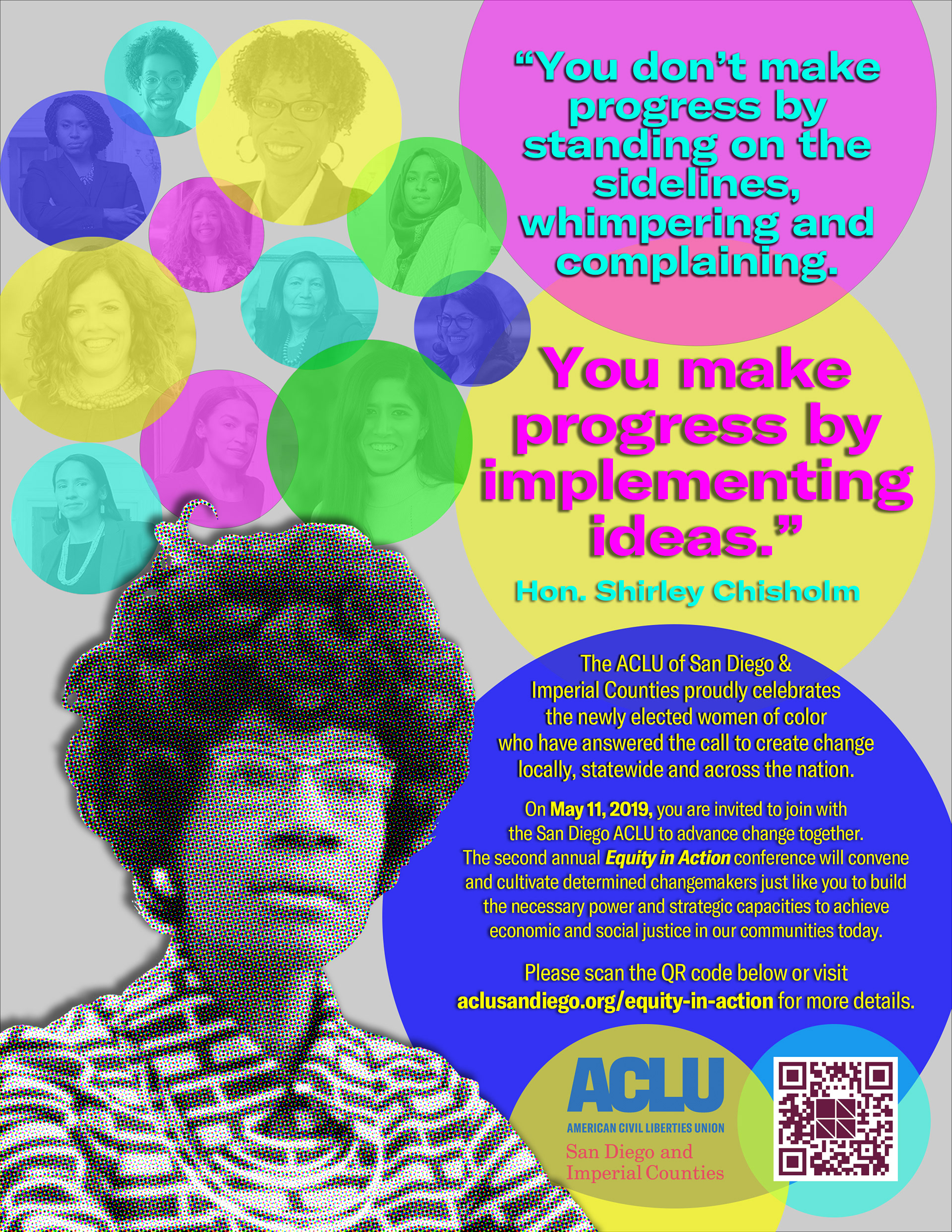 Full-page ad designed for the Women of Color lunch held in Spring 2019.