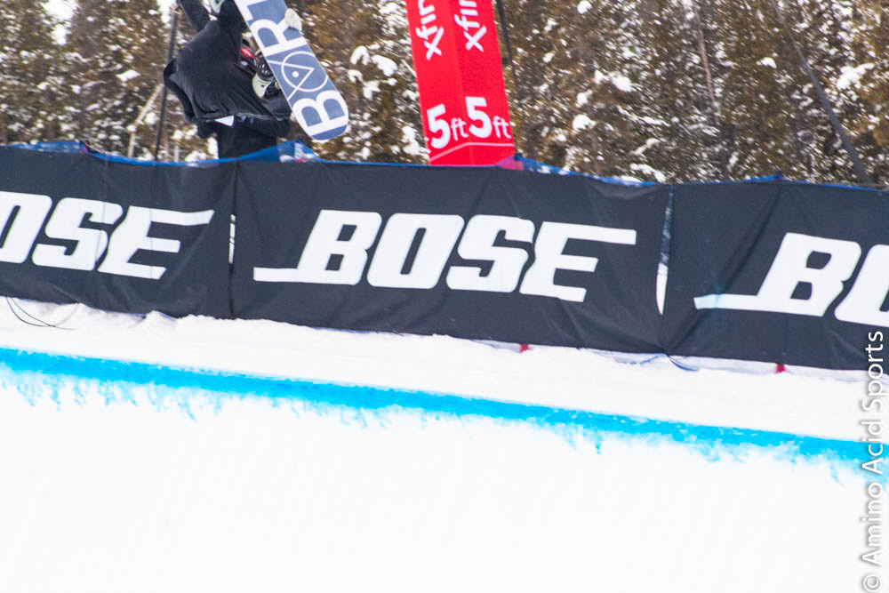 Jake Pates (USA) glides his 720* Mute Crok Front Flip in Run 1 at the US Grand Prix Copper