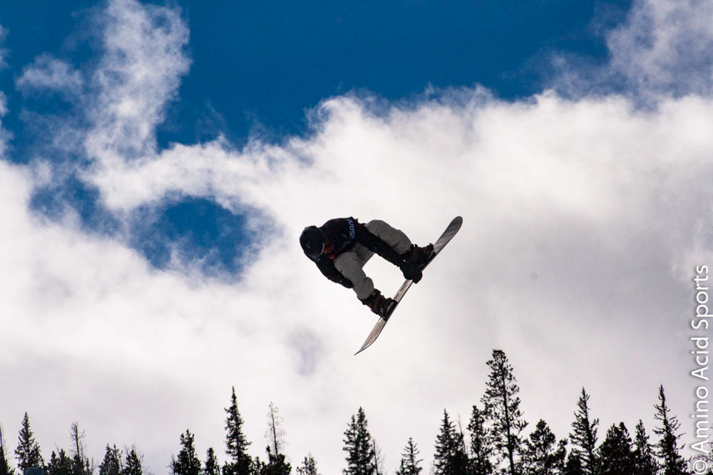 Patrick Burgener back flips through the cold December air on Run 2