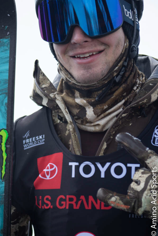 After run 1, David Wise is all smiles.
