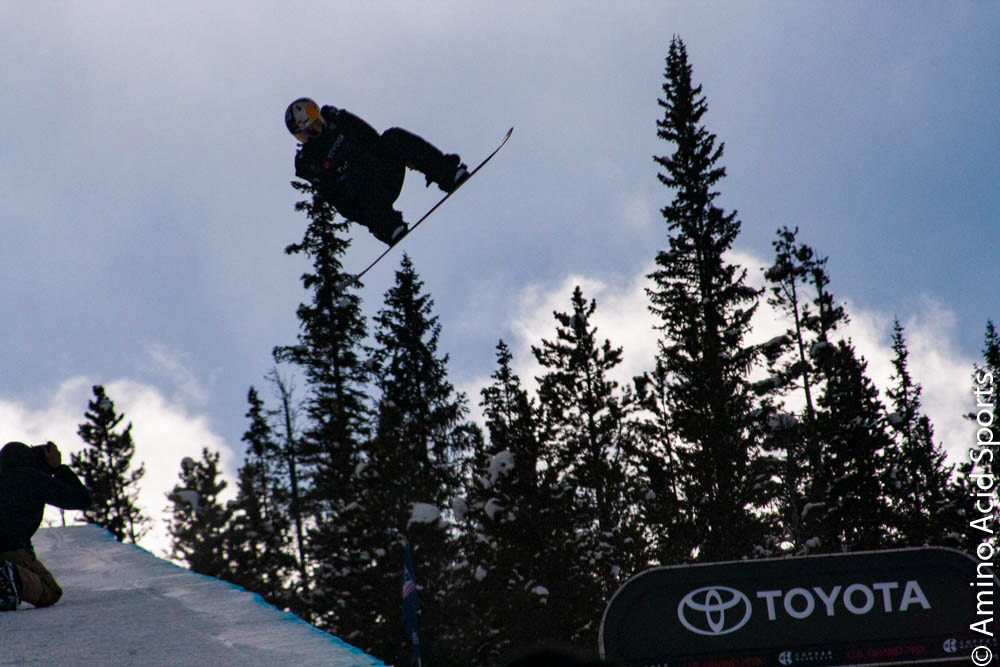 Toby Miller cuts through the coldToby Miller cuts through the cold December of air on his cork front in the halfpipe December of air