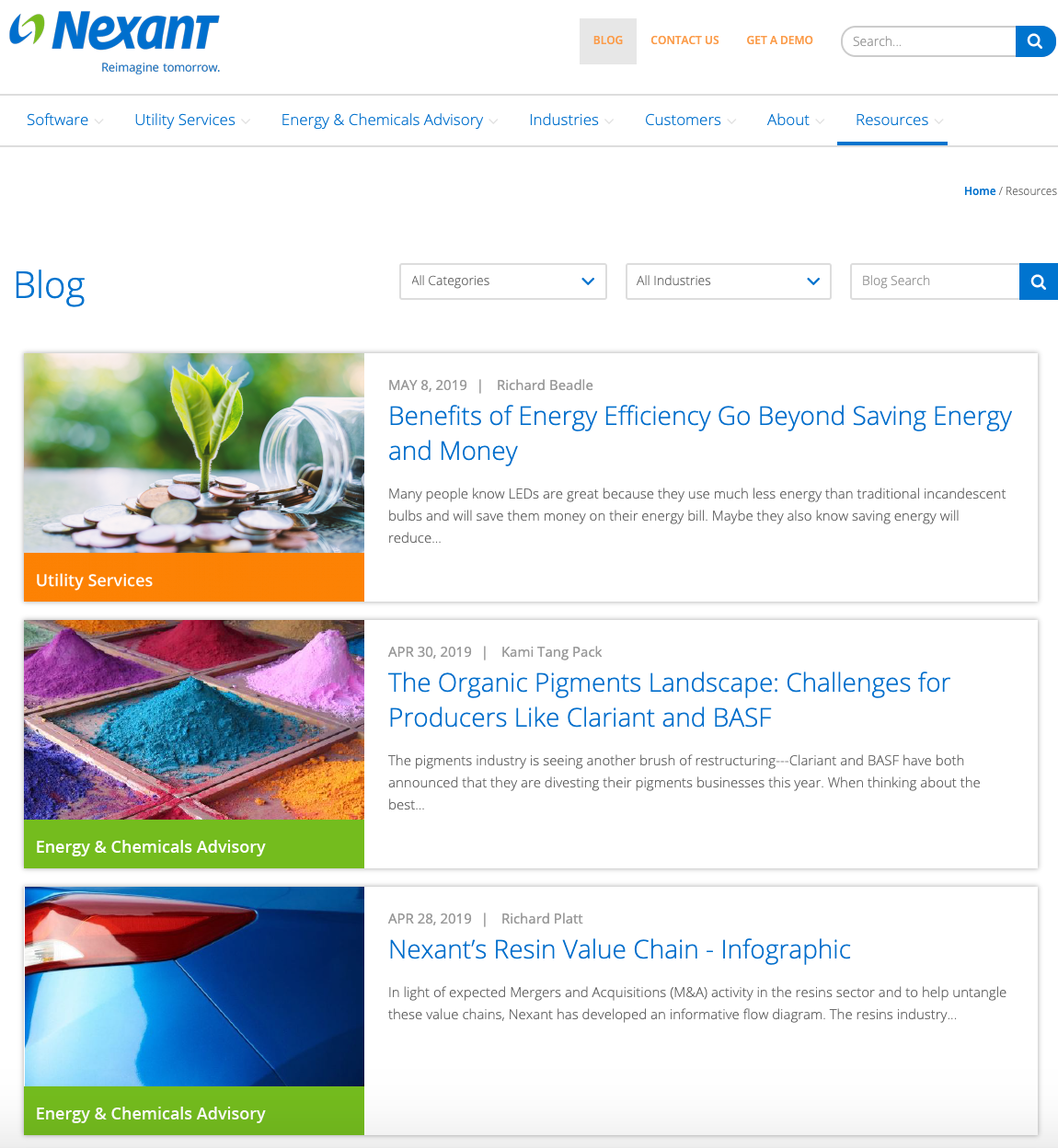 After: Blog Landing Page