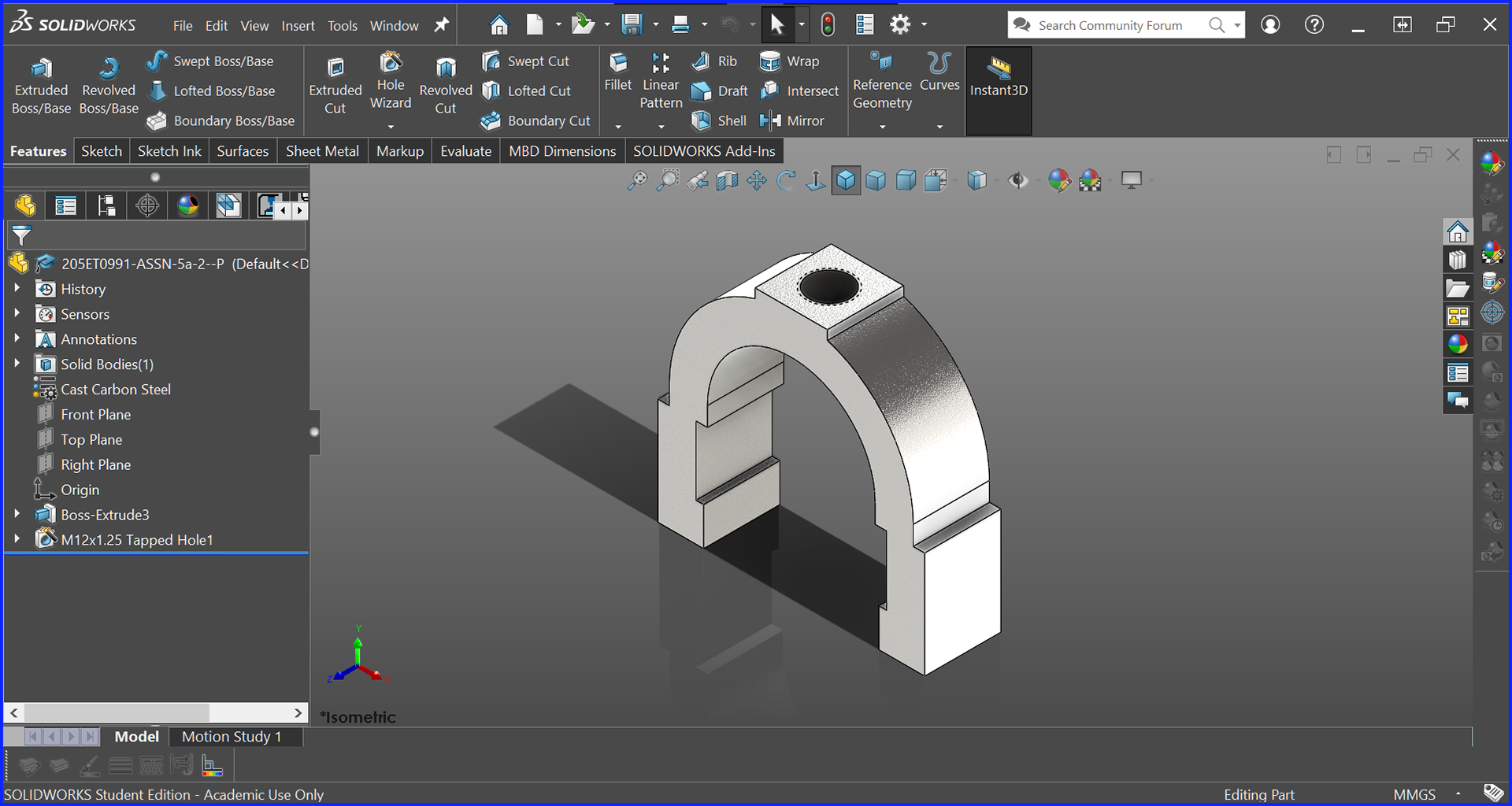 Bracket with Threaded Hole