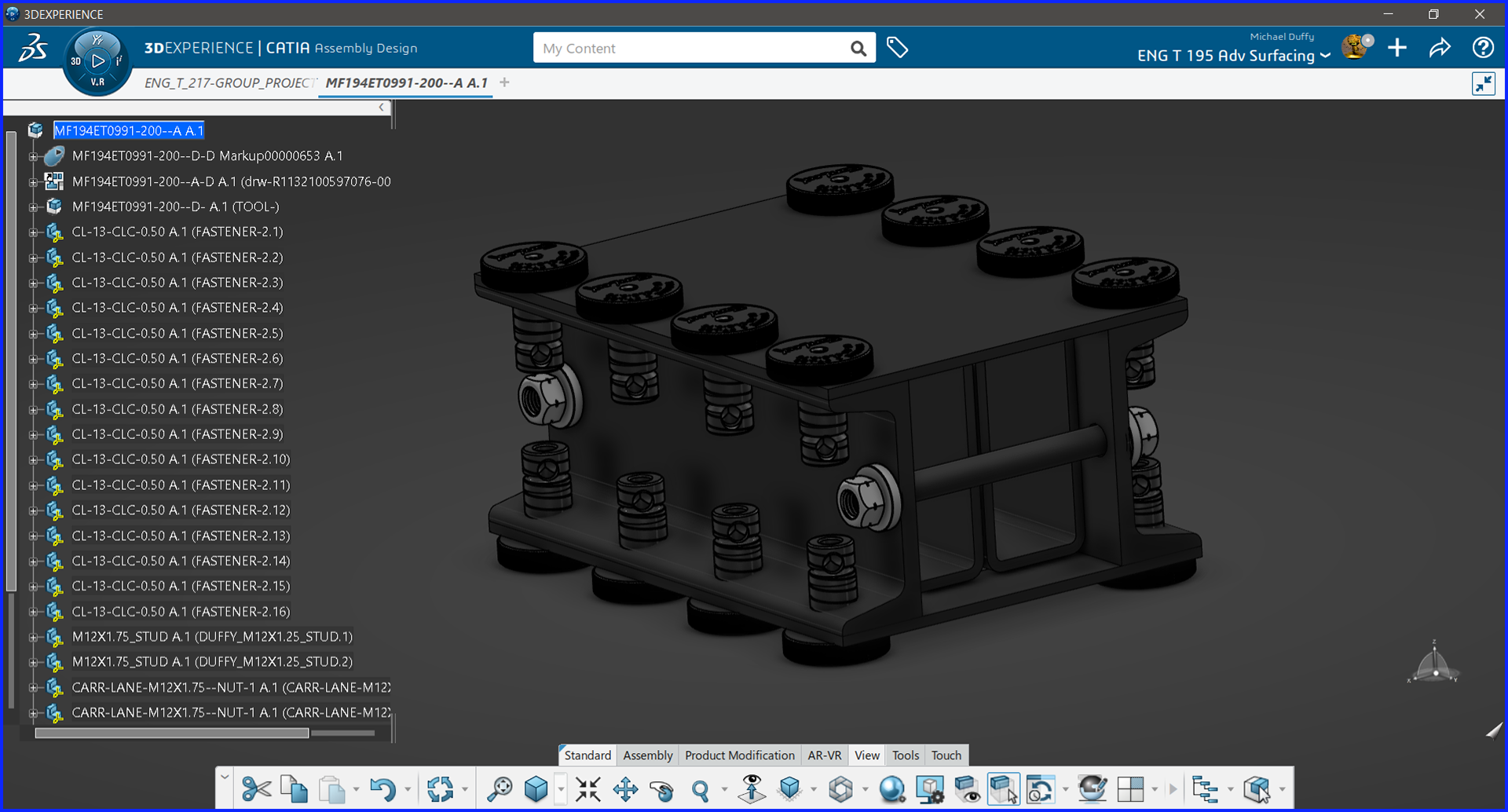 I-Beam Mold Fixture Assembly - CATIA 3D Exp