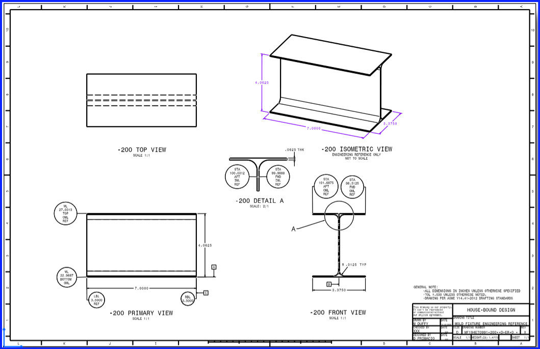 I-Beam Drawing - CATIA 3D Exp