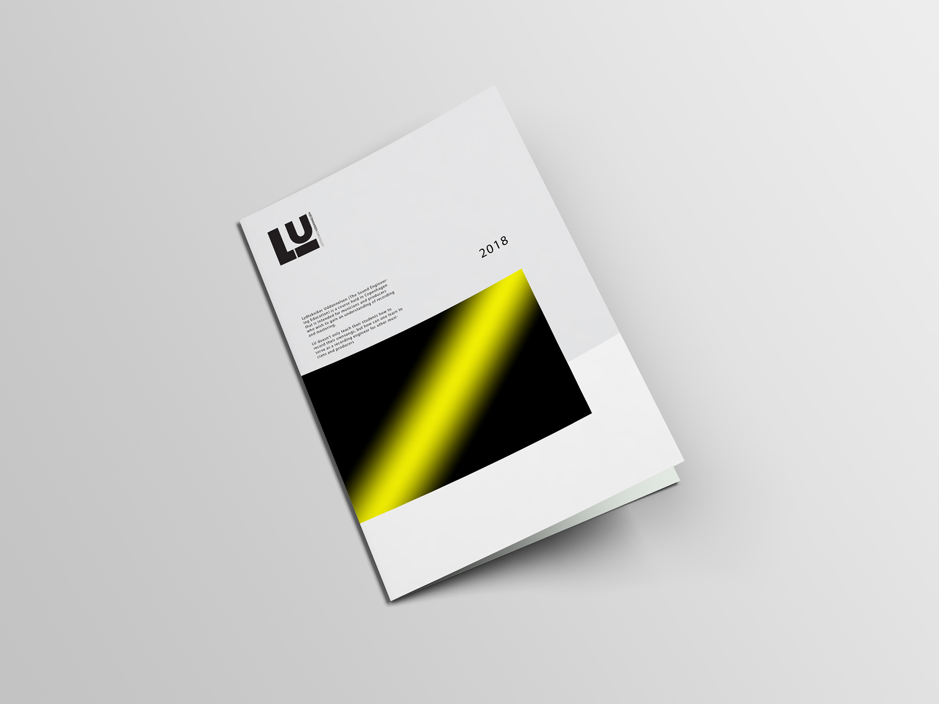 Minimalistic Brochure design that includes the logo Design as the visual identity, as part of the full branding made by Brandiaq.