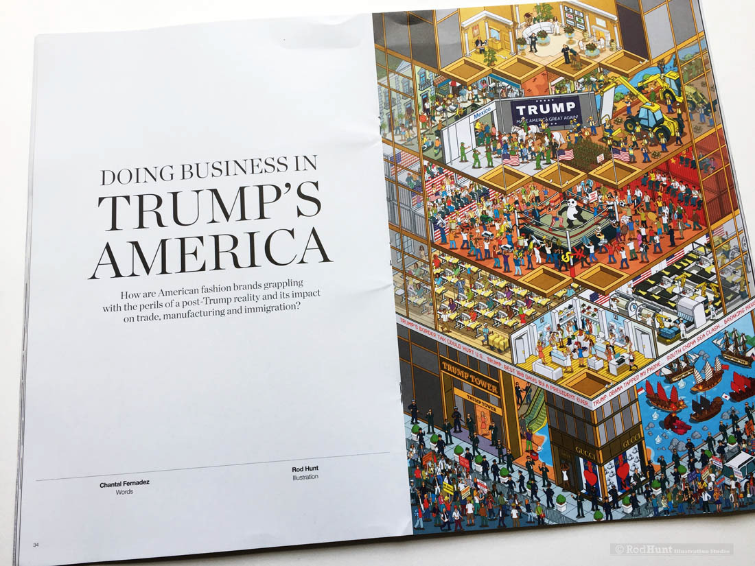 Editorial Illustration on Donald Trump