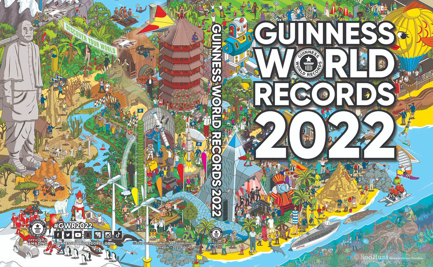 Guinness World Records 2022 Book Cover full Illustration
