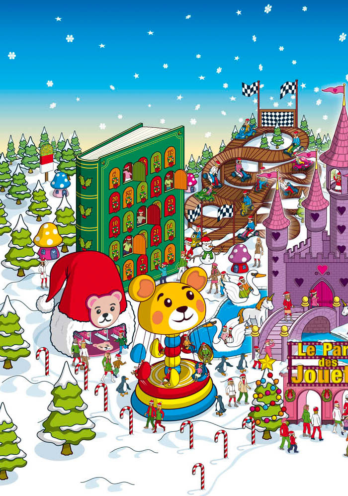 Rod Hunt created this Christmas Advertising Campaign illustration for Intermarché