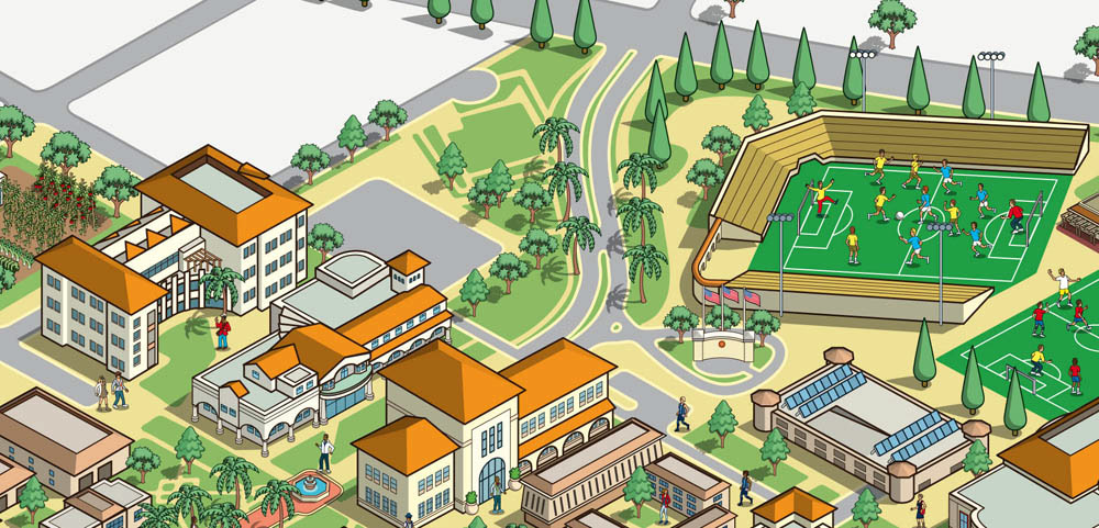 Illustrated University Map