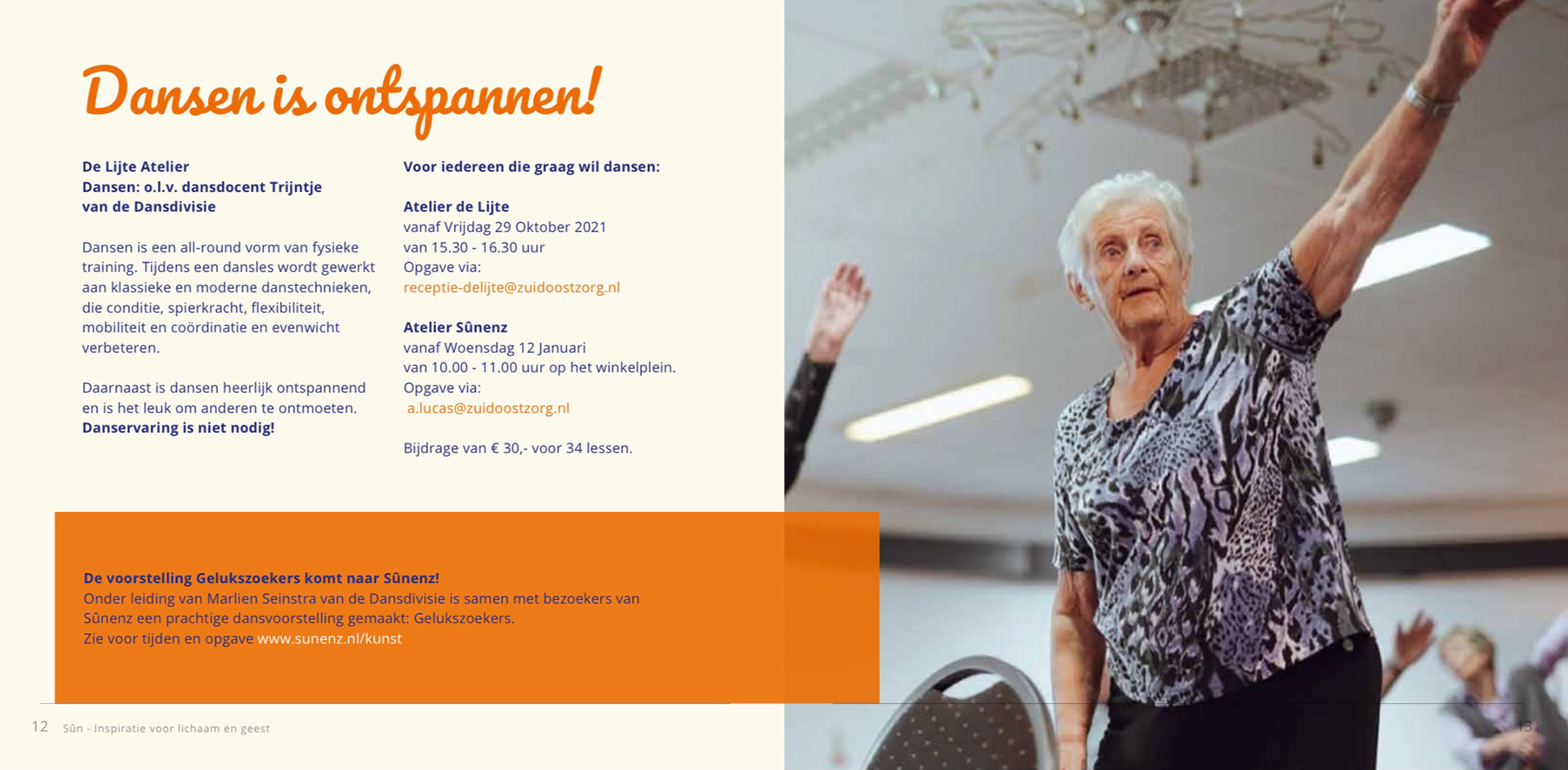 Opmaak spread Dansen is ontspannen