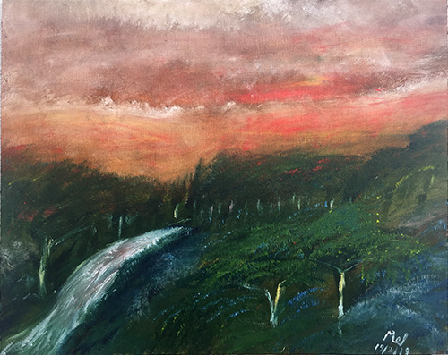 Stream and Woodland.