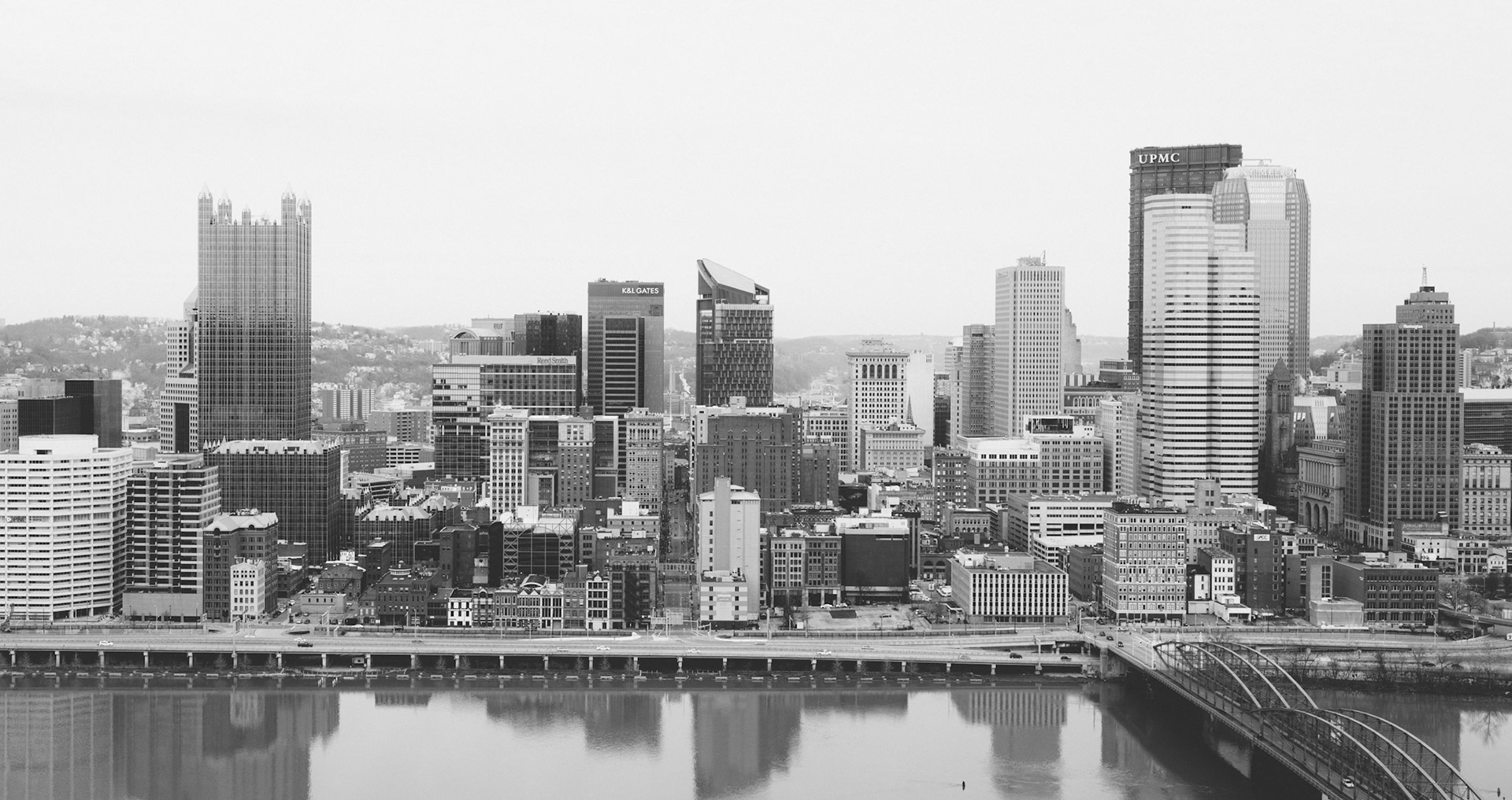 The Monongehela River is high on a brisk January day