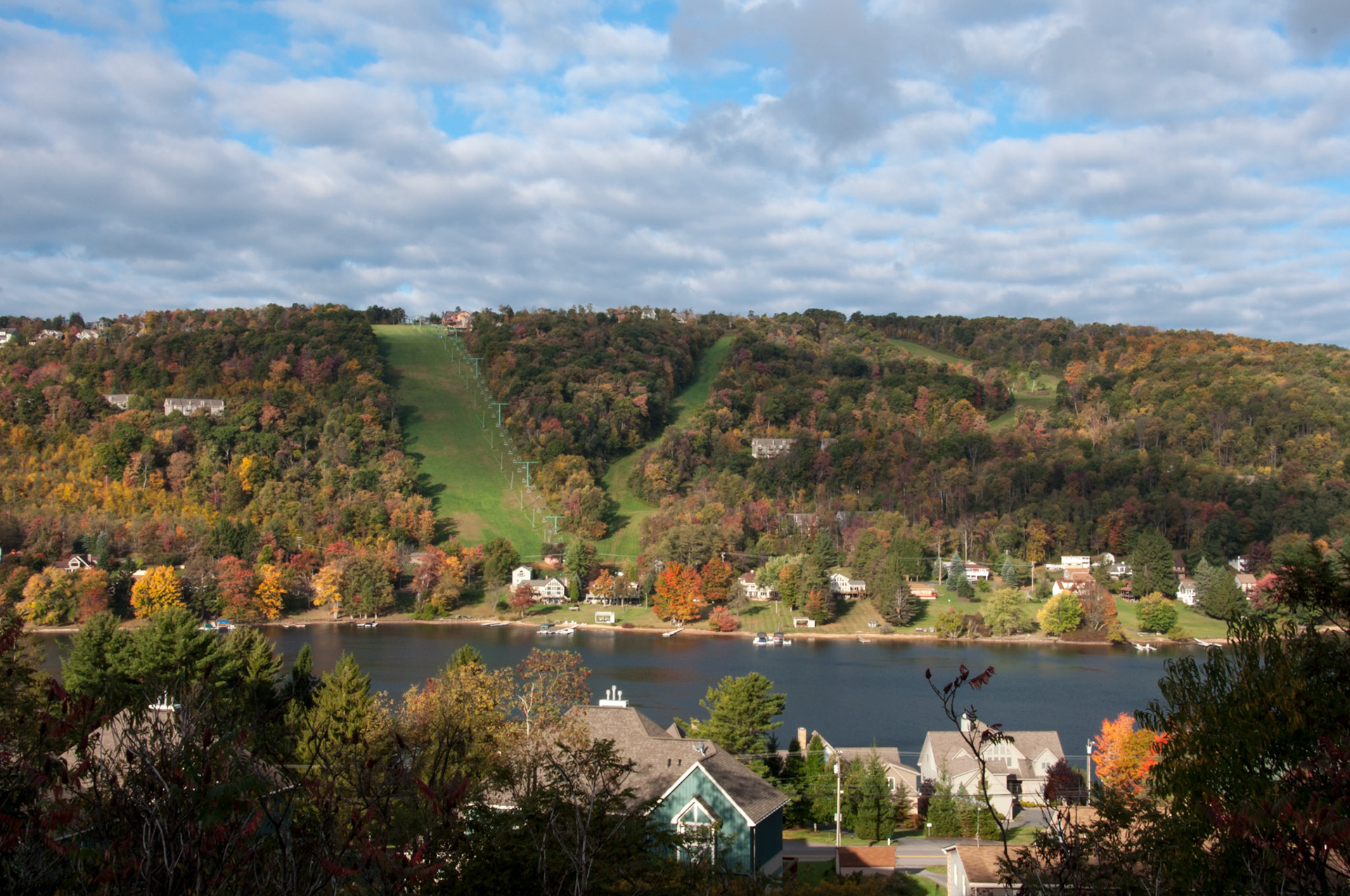 Foliage is starting to appear at Deep Creek Lake in western Maryland.