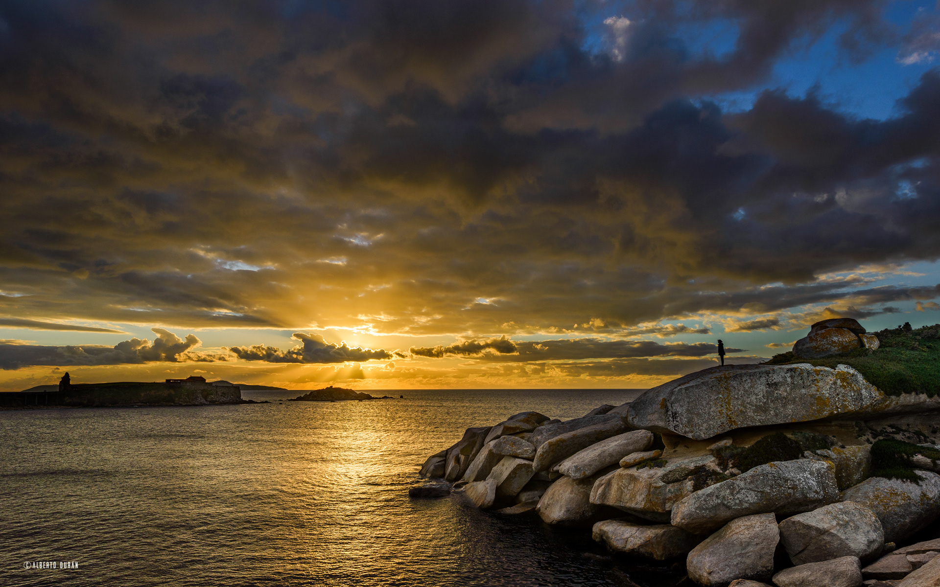puesta de sol a lanzada Sanxenxo