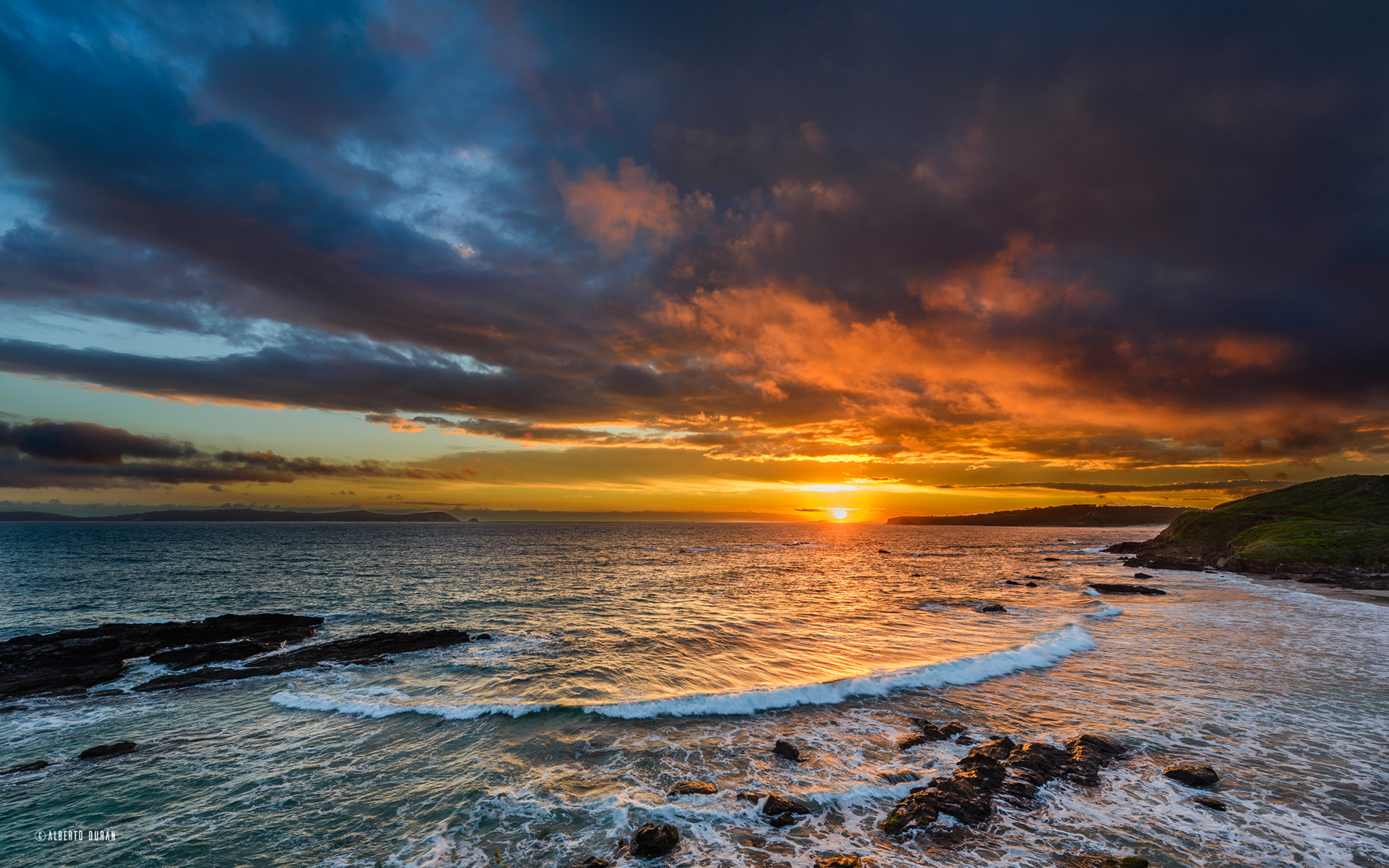 playa de Bascuas Sanxenxo atardecer