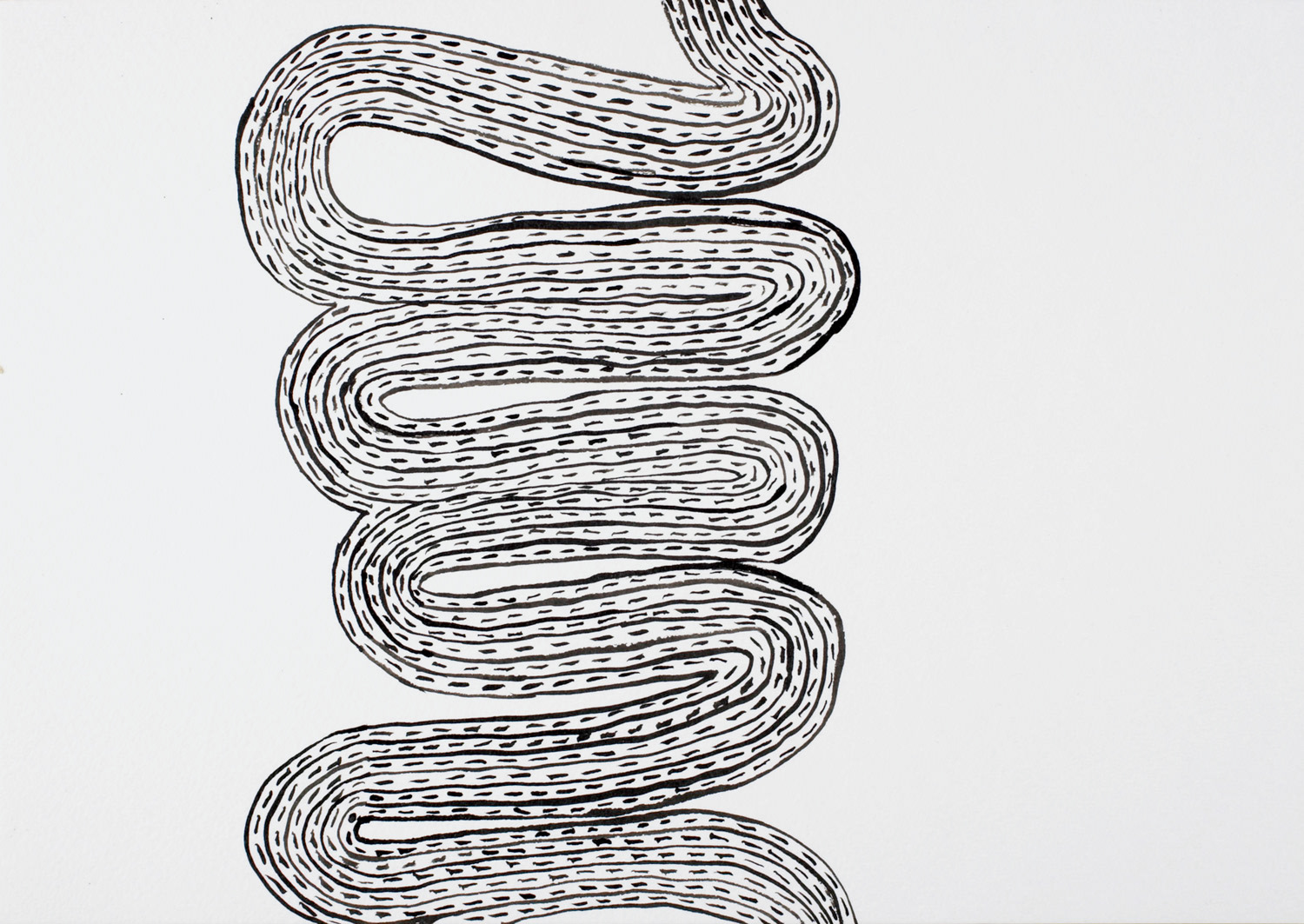 Viscera 1 (2005), tempera on paper, 20x30cm