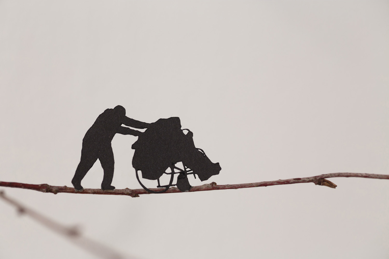 Citizen (2015), twigs, paper, paint