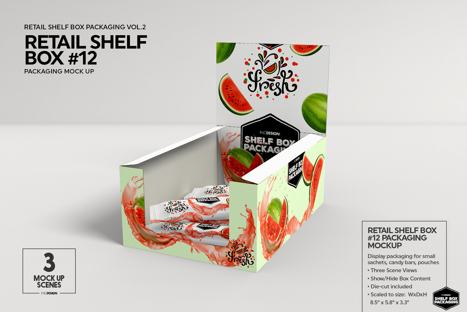 Download IN.C DESIGN STUDIO - Mockup Template: Retail Shelf Box Packaging Vol 02