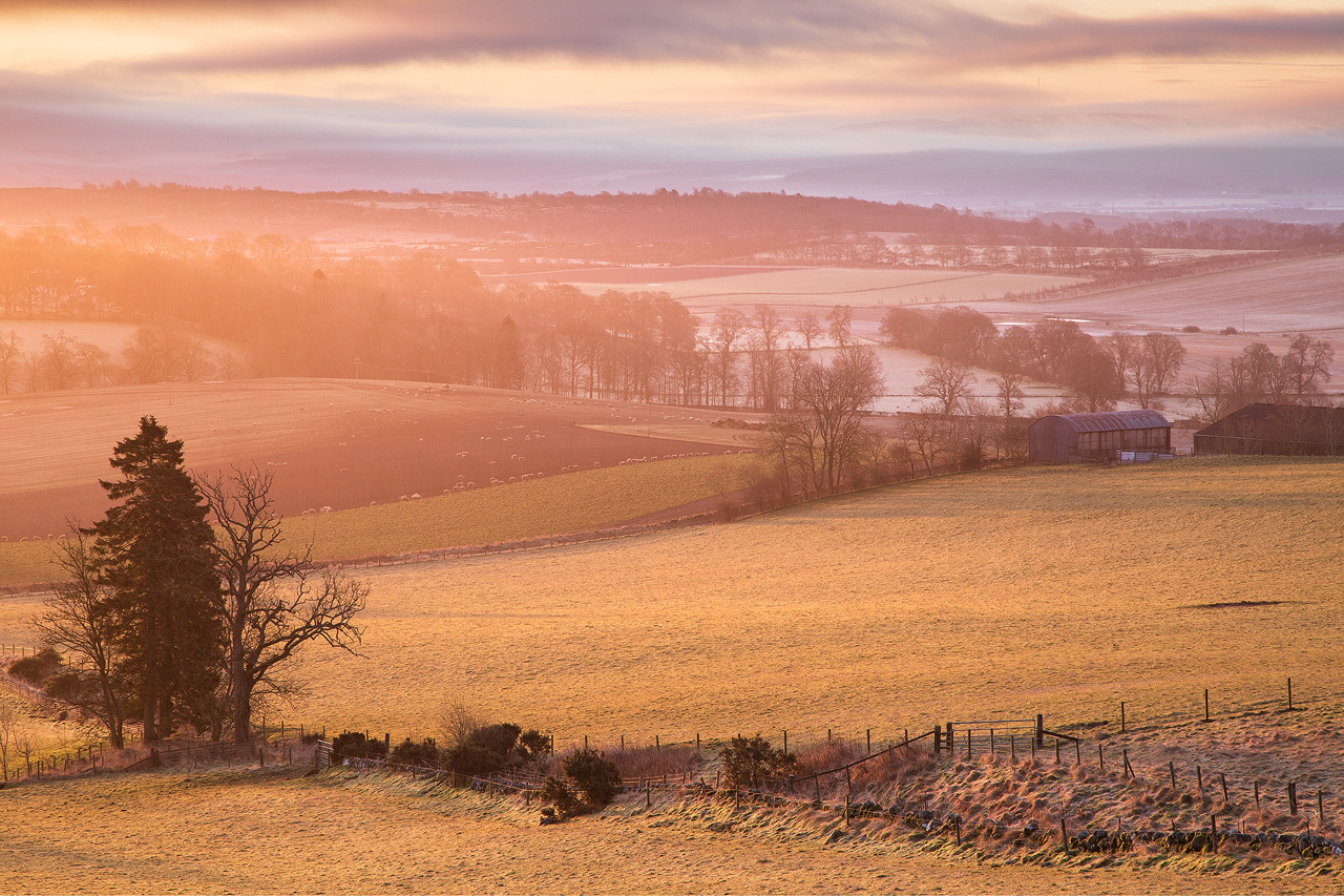 Sunrise from the Cateran Trail, Glen Isla, Angus