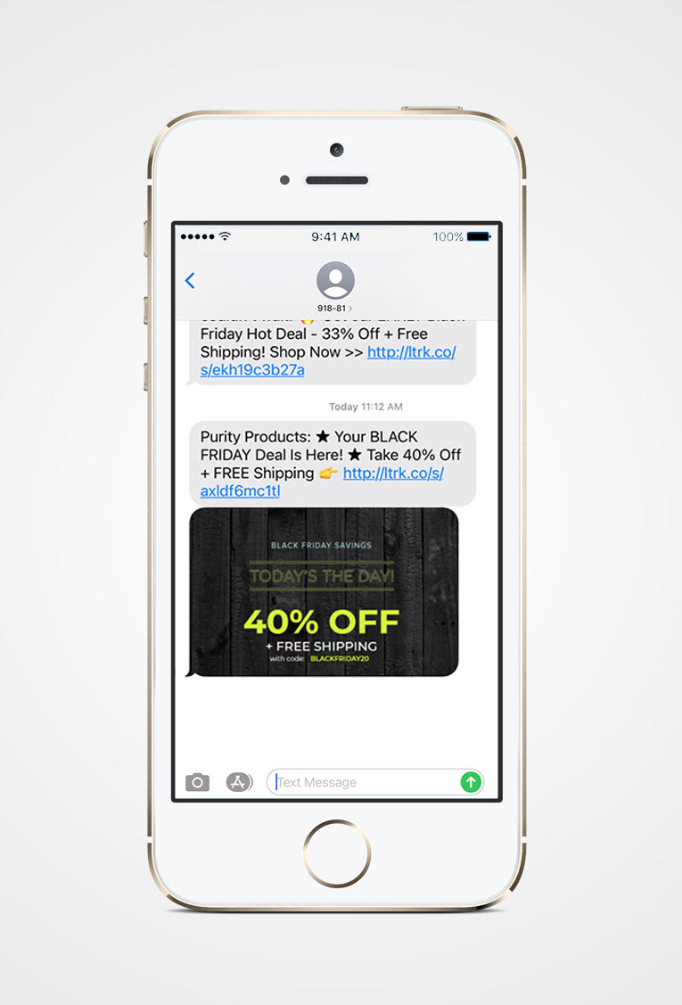 Black Friday SMS Campaign