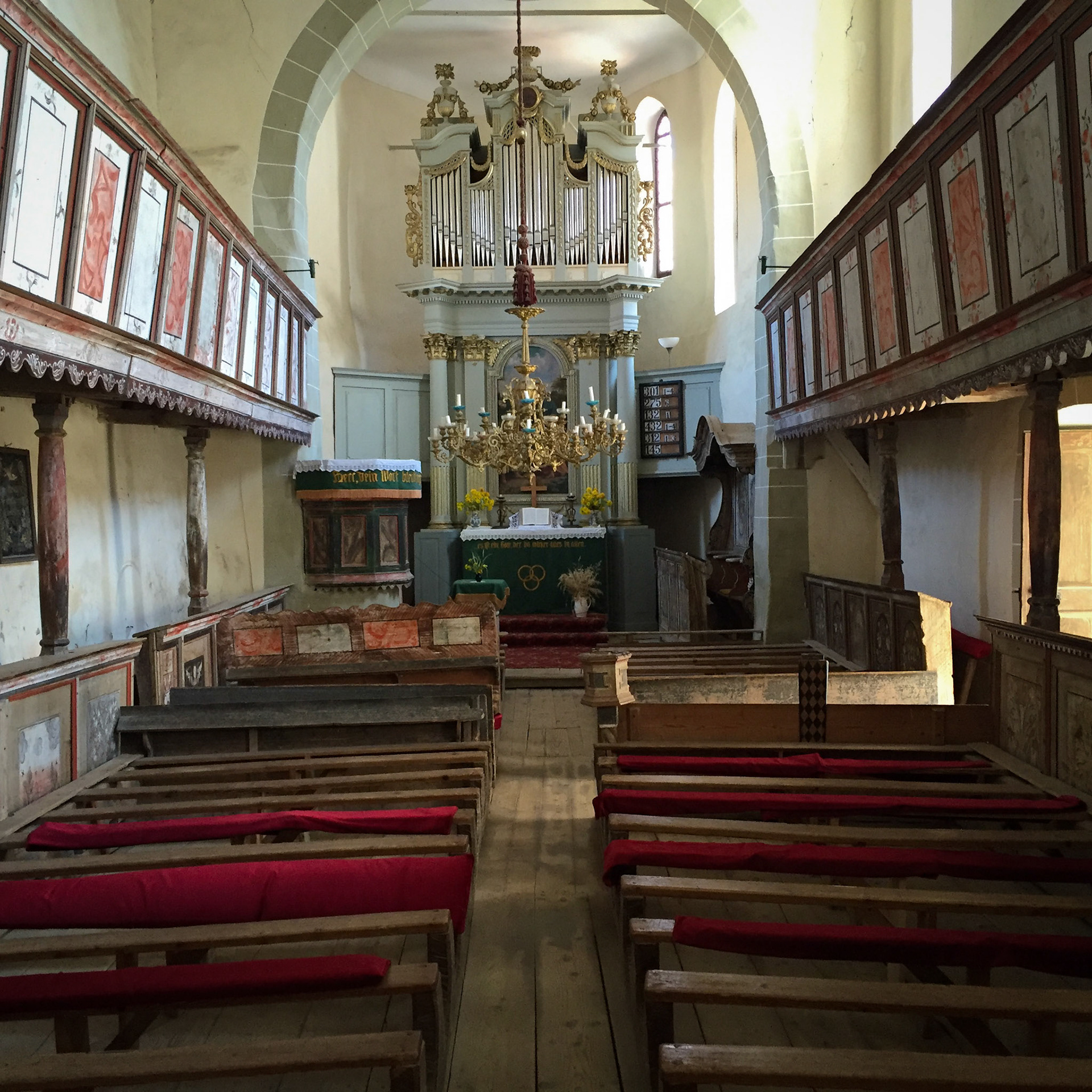Interior of the fortified church (Viscri, Romania)