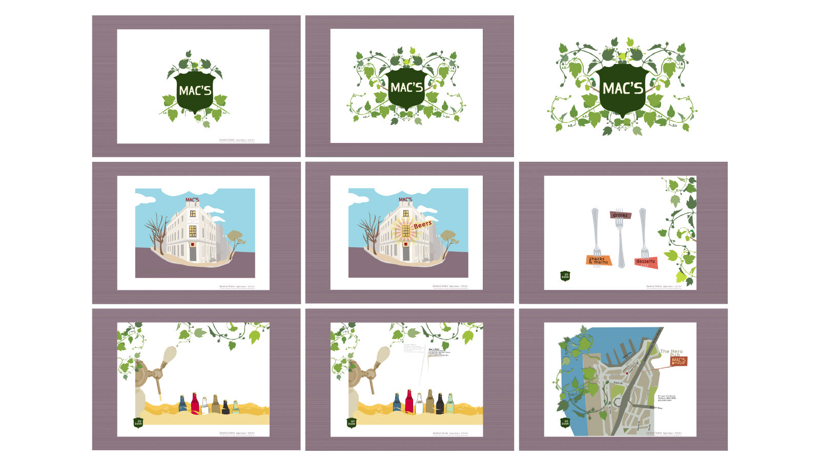 Macs website. Tafe excersise with animations.