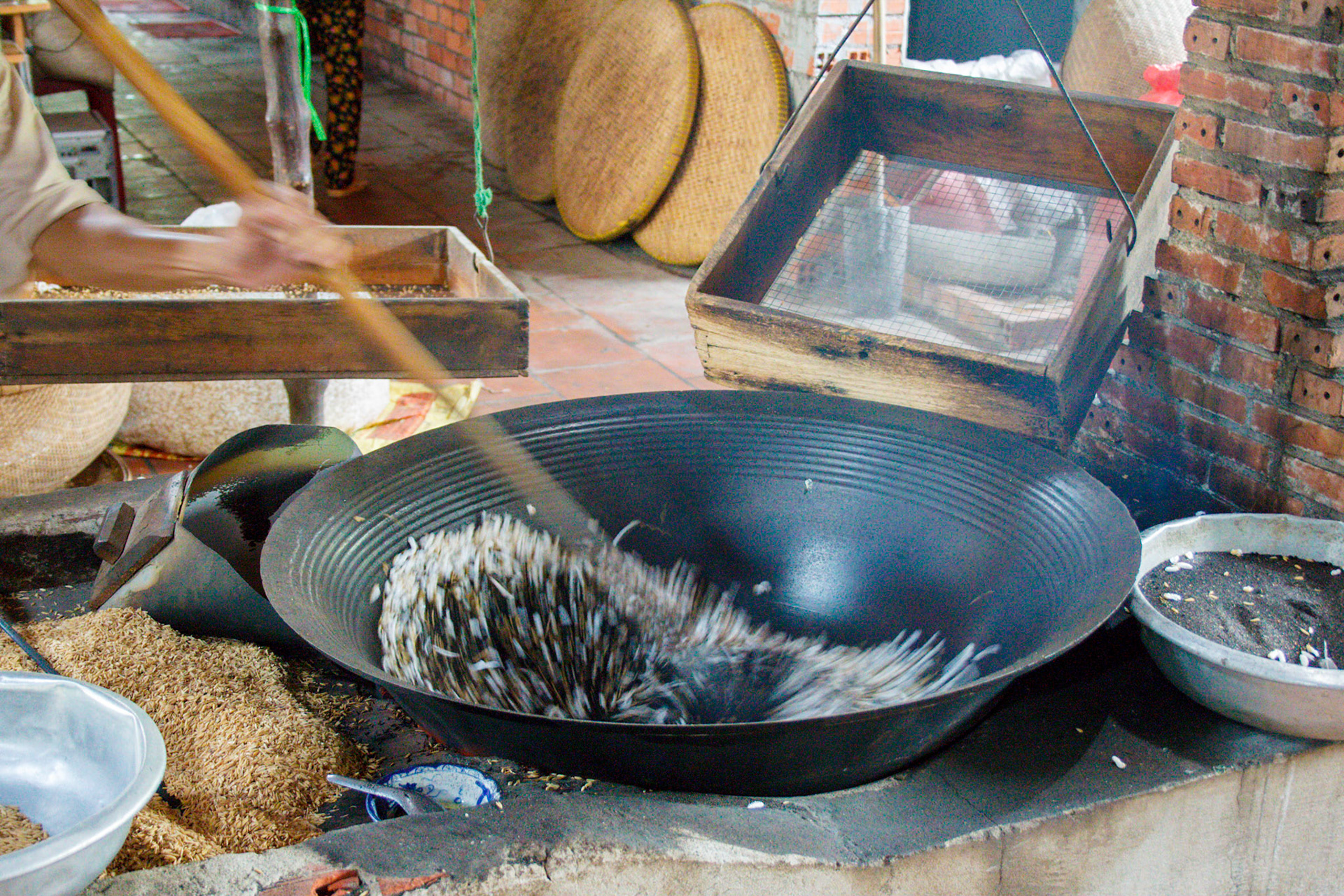 Rice Popping - Mekong River Vietnam