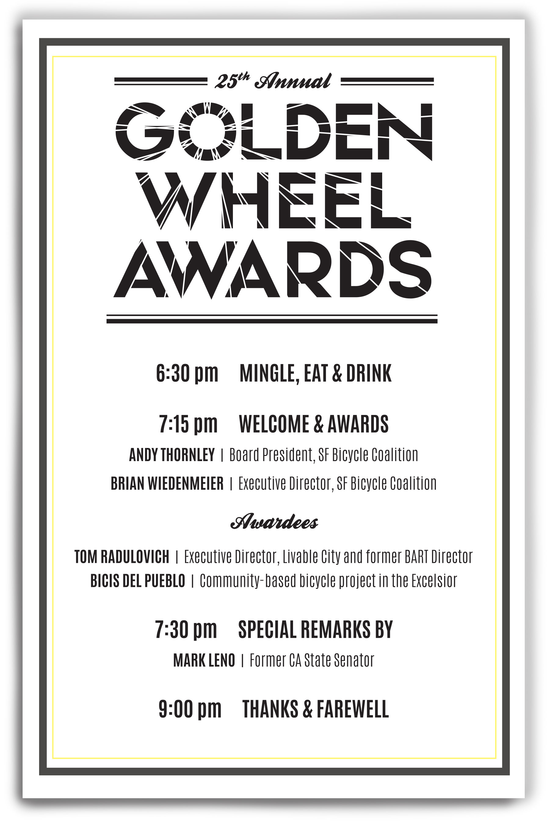 Event program front.
