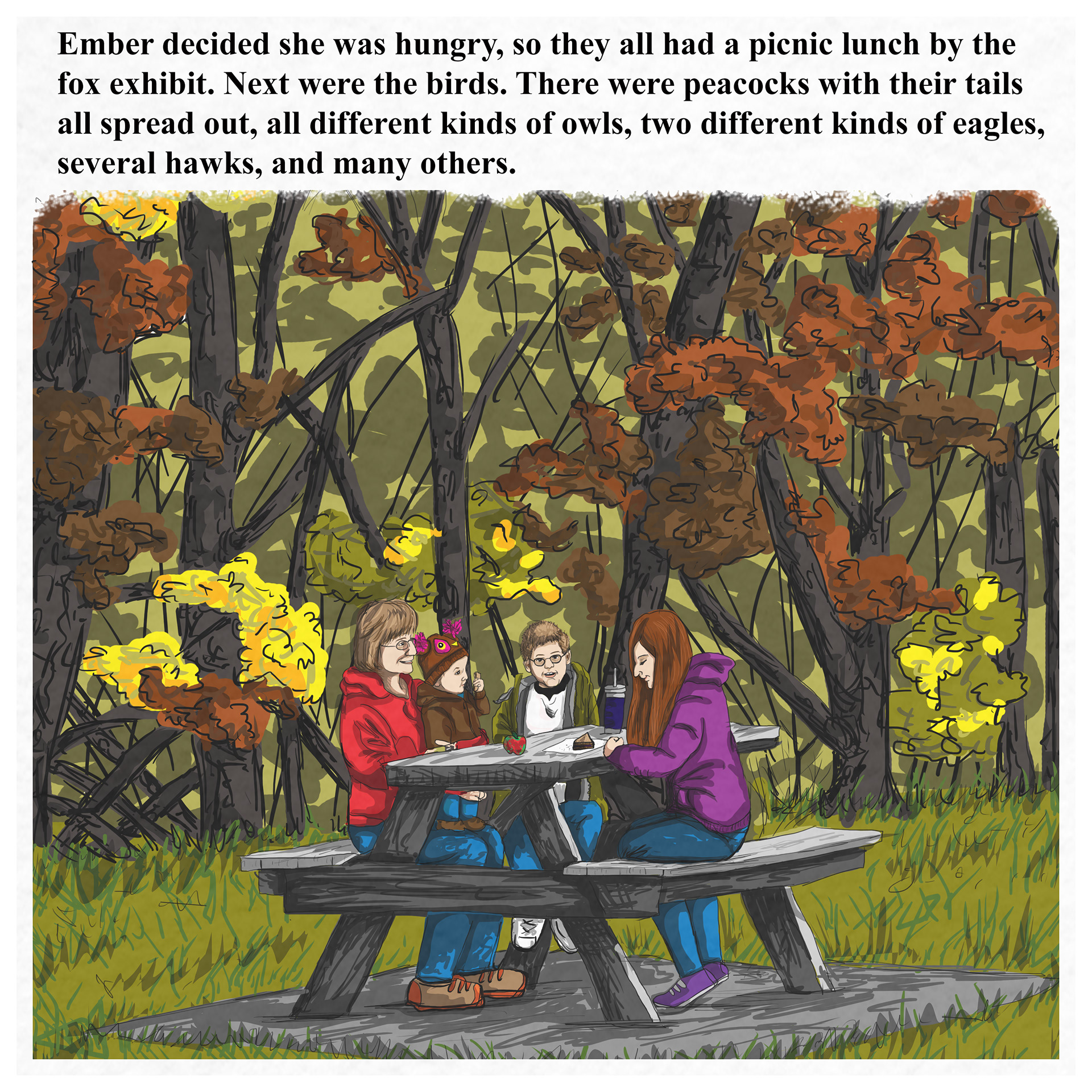 Page from Snuggie Bear Goes to the Maine Wildlife Park - digital by request
