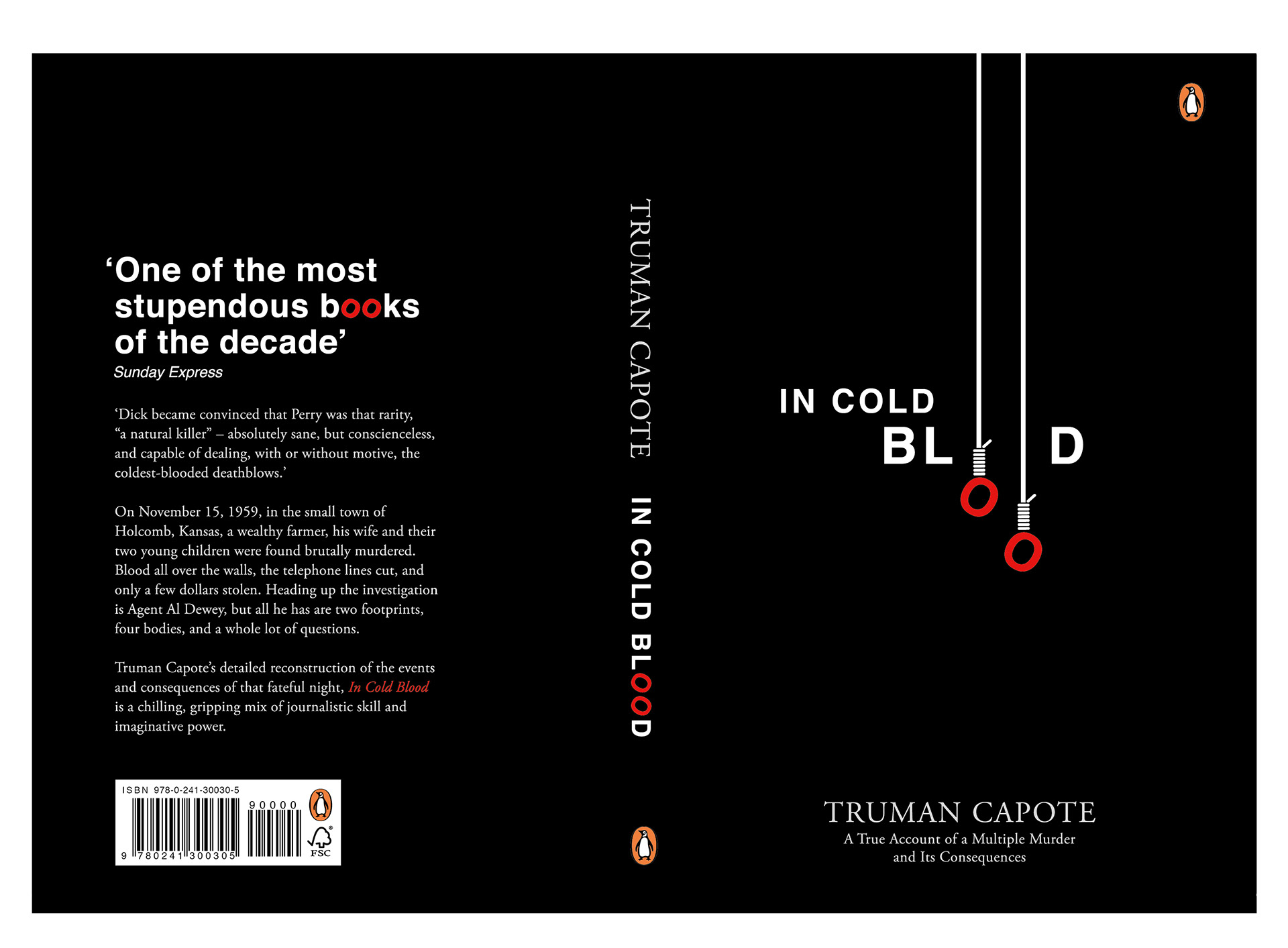 truman capote's in cold blood book cover design by freelance graphic designer melissa carne based in england