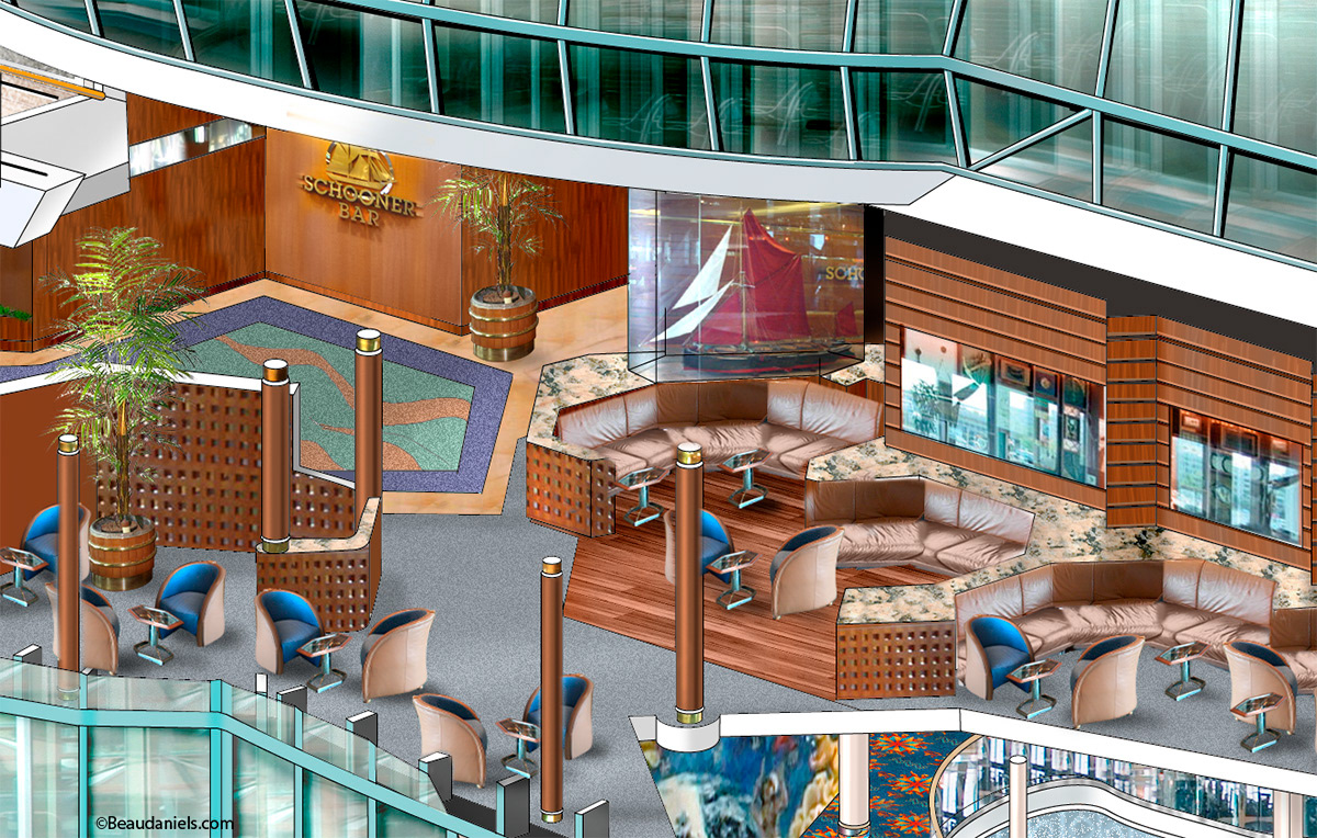 Vision of the Seas, Schooner bar.