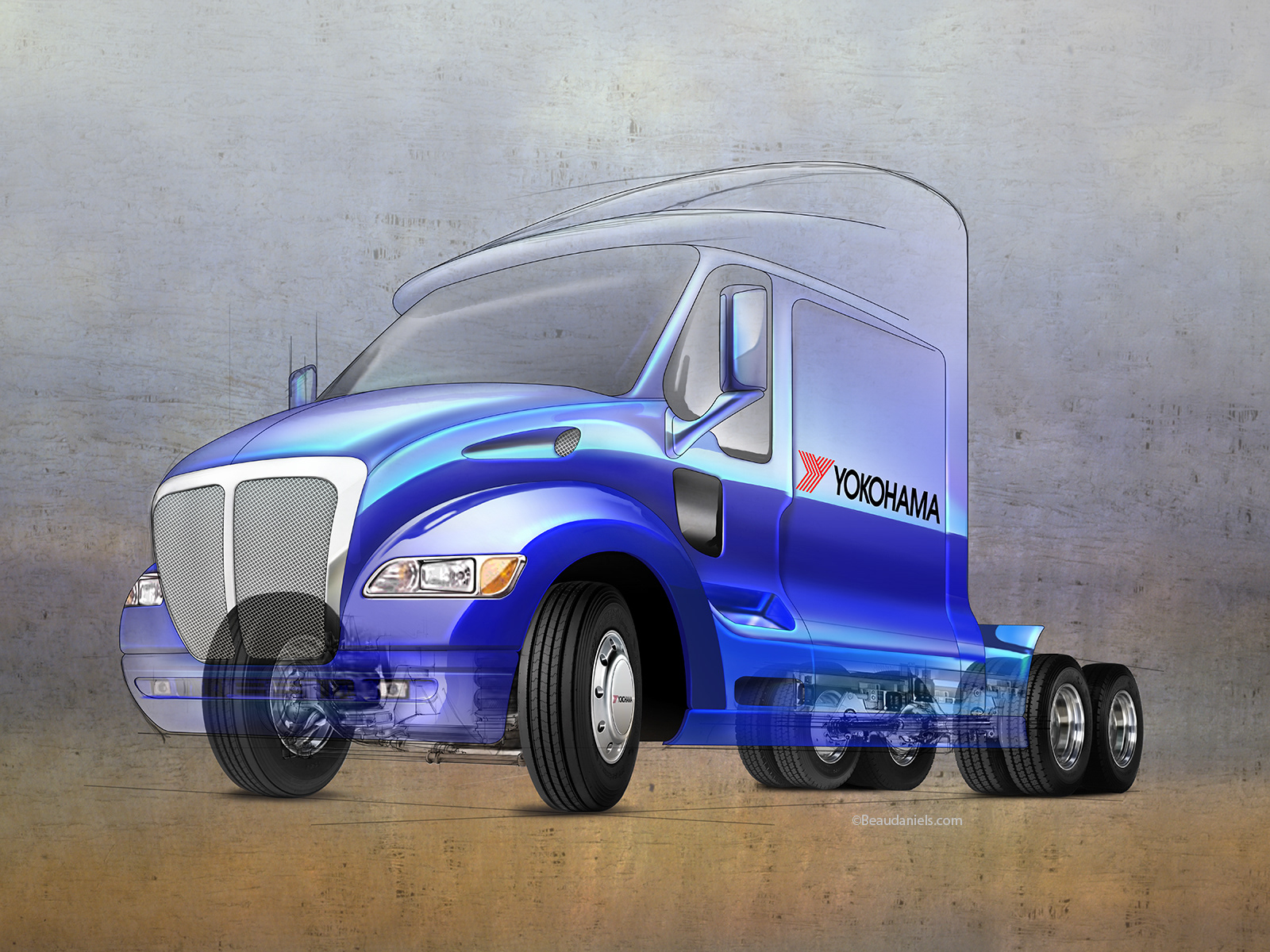 Alternate backgroung for the Yokohama truck.