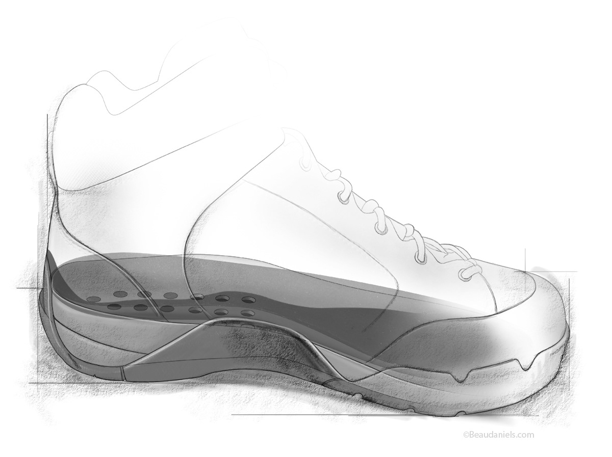Danner Descender ghosted boot.